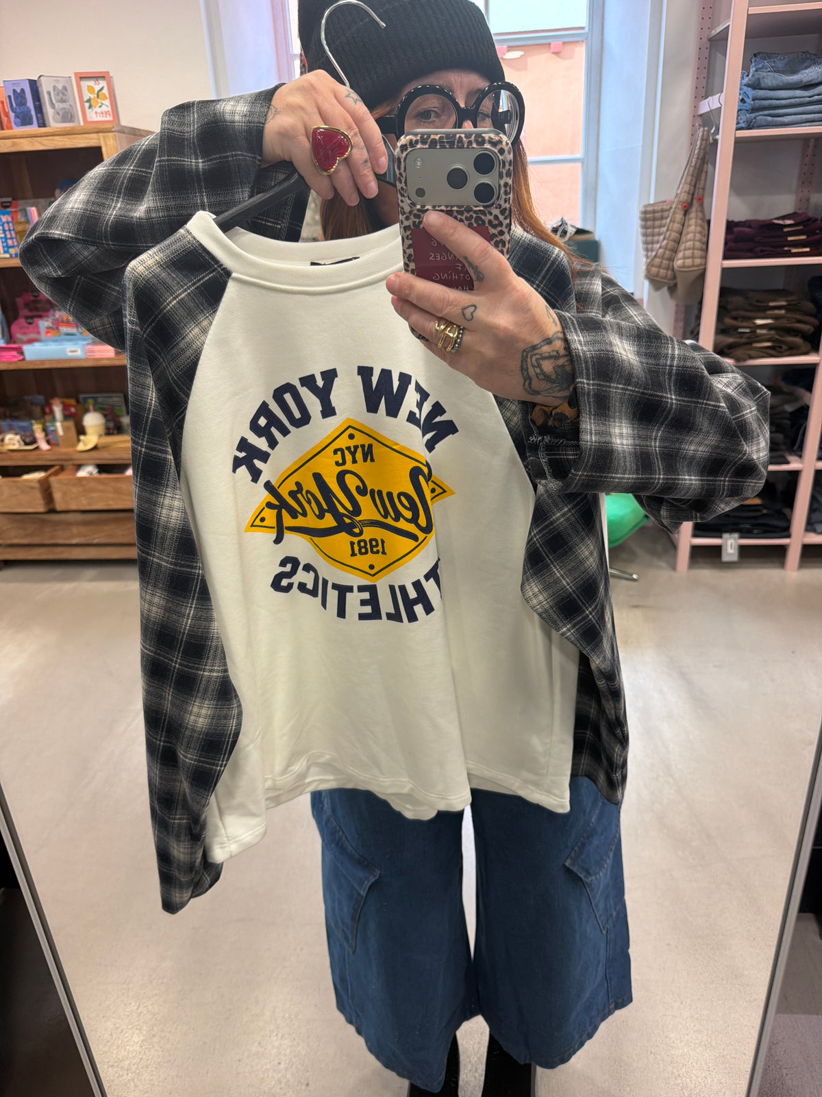 Longsleeve New York kariert