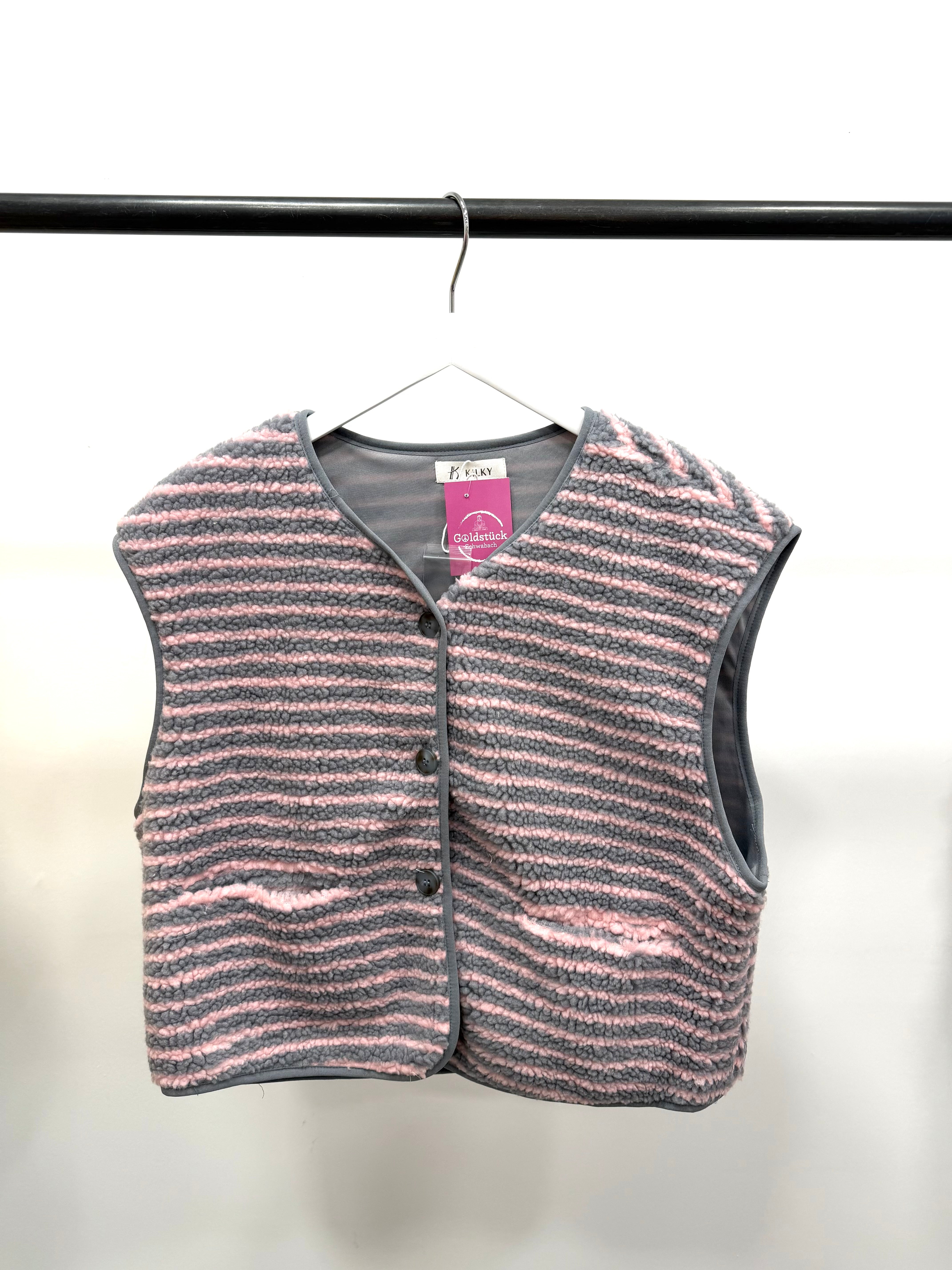 Weste Teddy Stripe