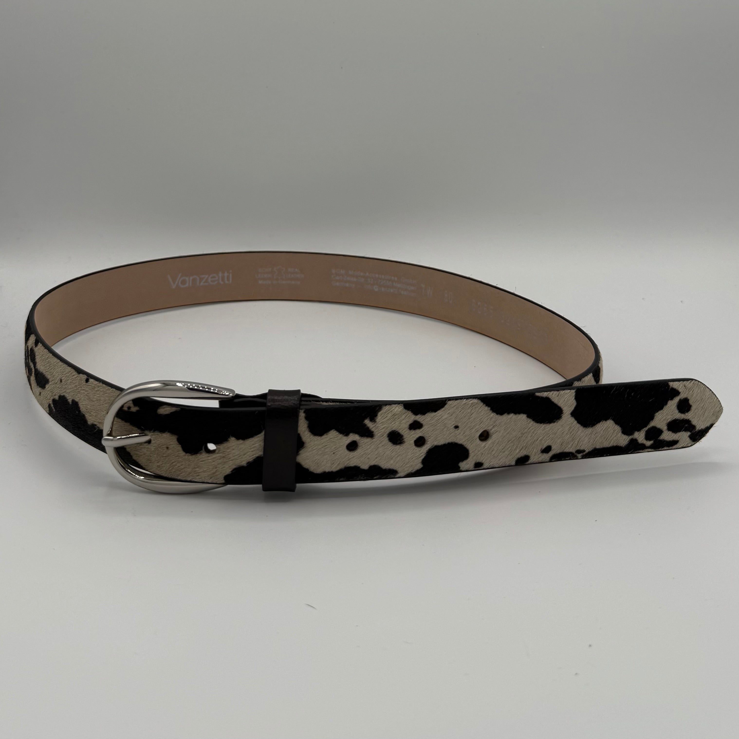 Vanzetti Gürtel Kuh Schwarz