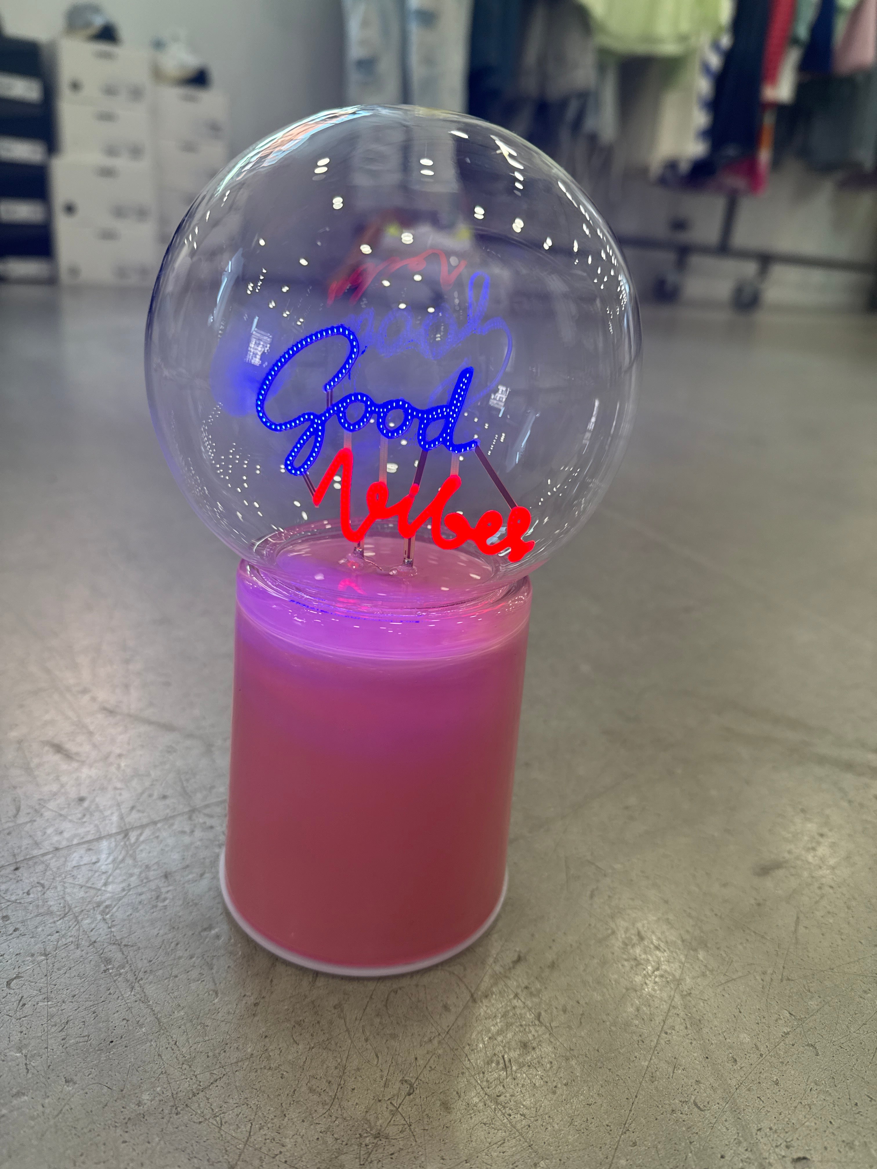 Deko Glas LED Good Vibes