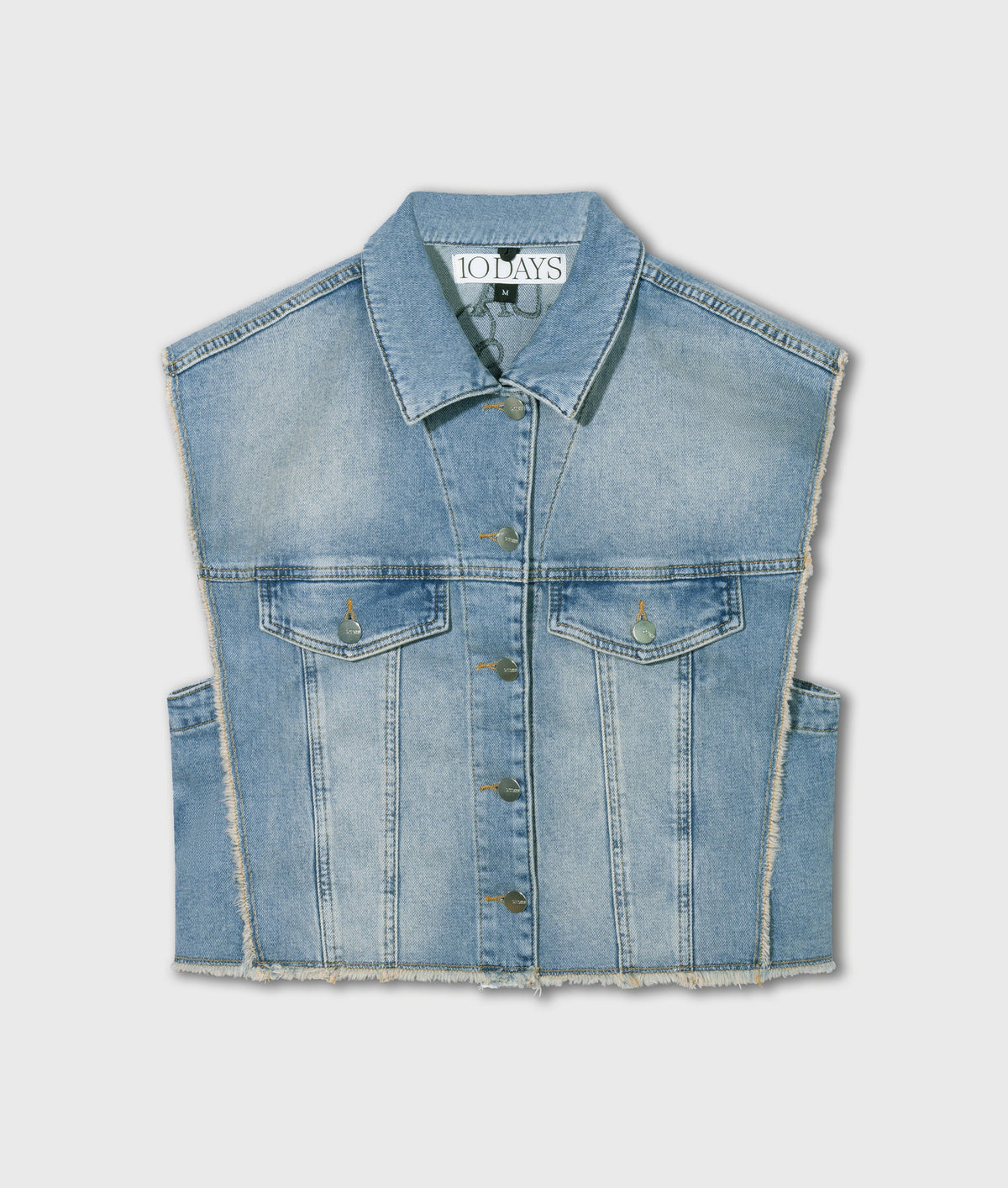 Cropped Denim Gilet 10Days