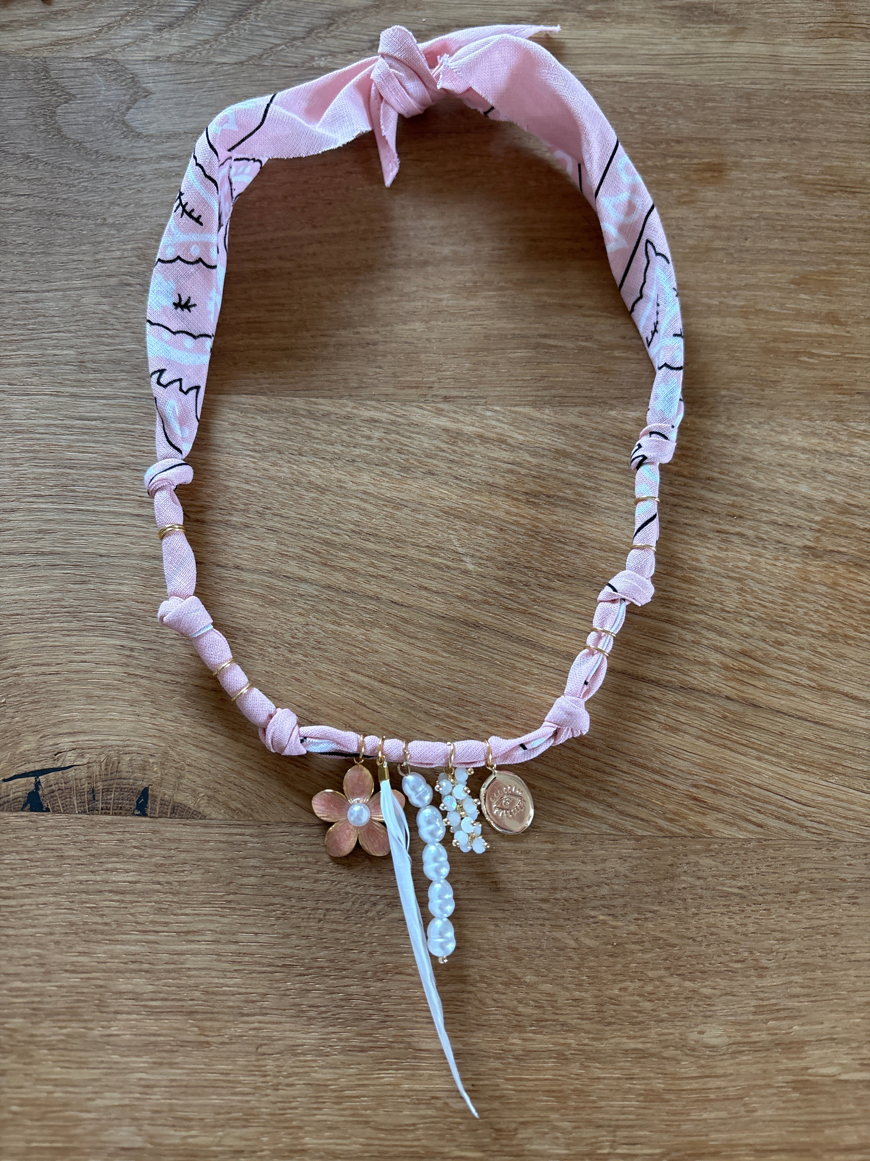 Kette Bandana rosa