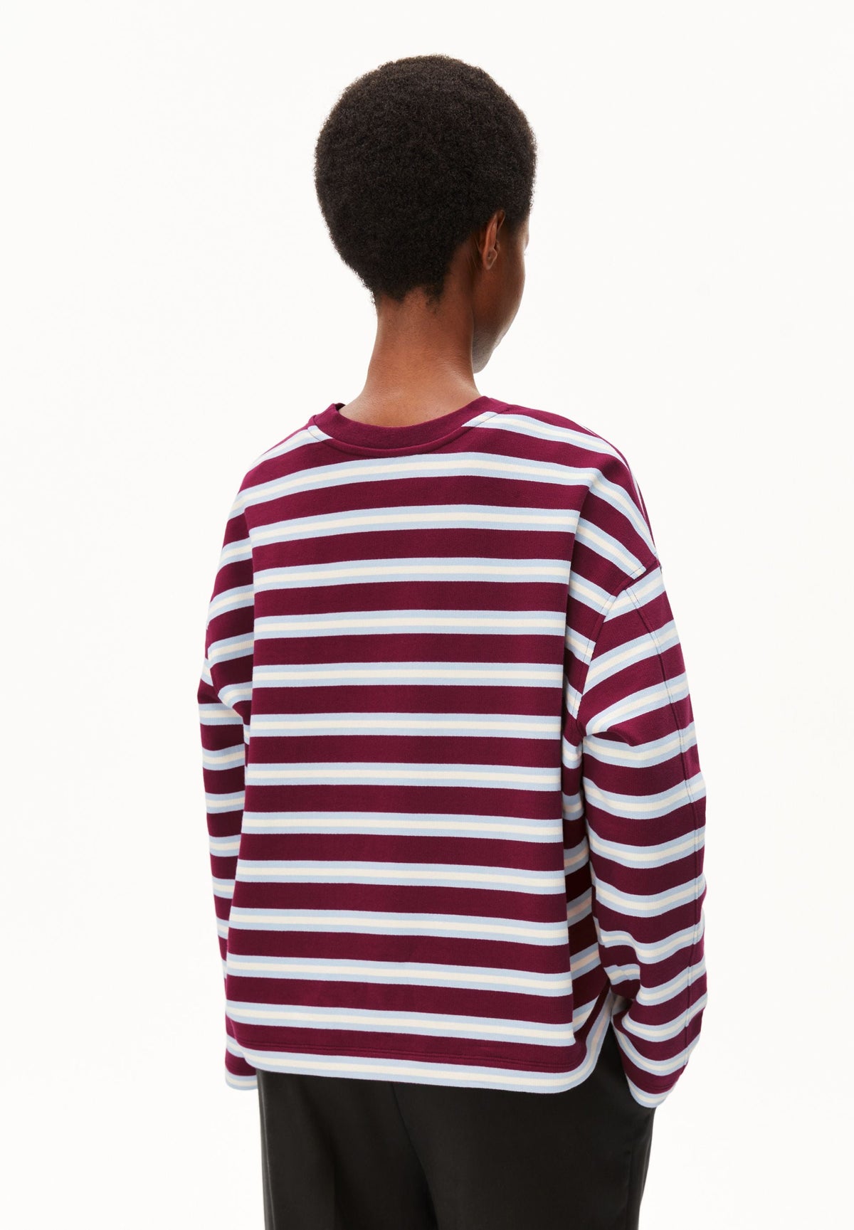 FRANKAA BOLD Velvet Red–Soft Blue–Undyed – Rückansicht