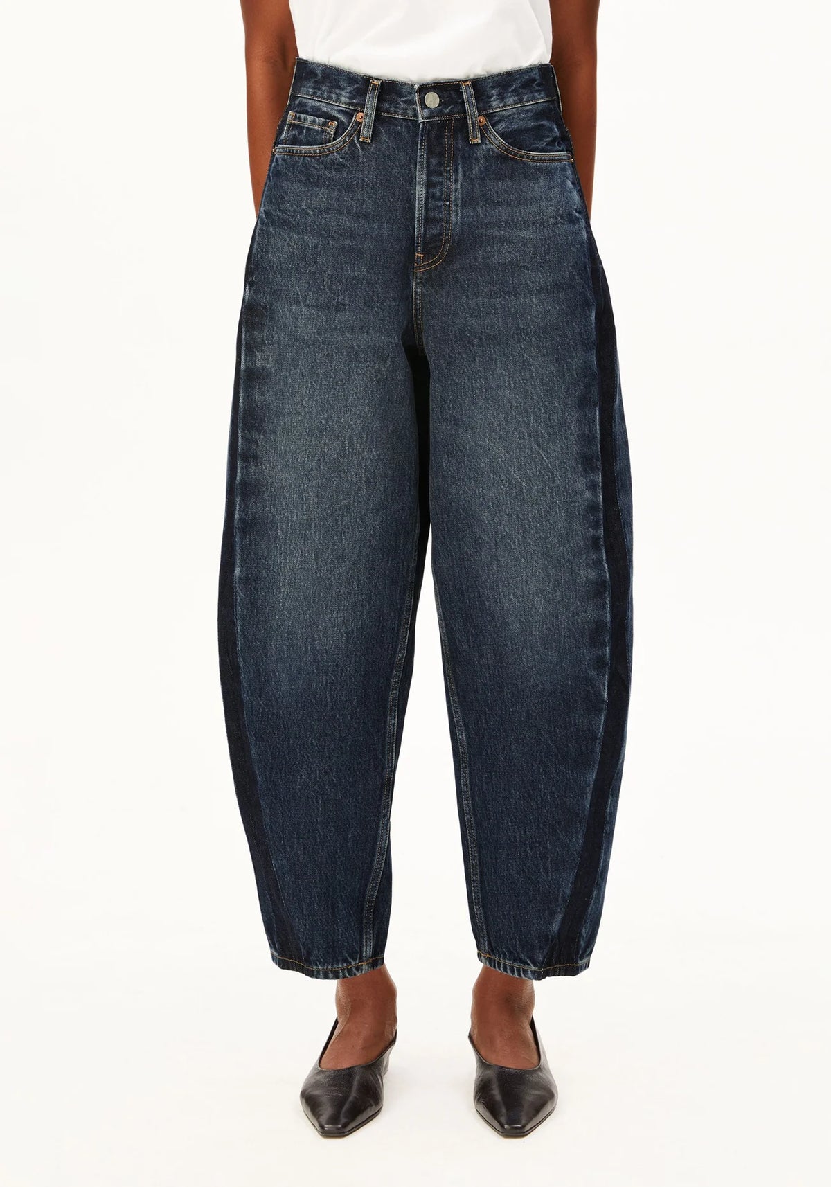 Armedangels Hose BAARLY HIGH PANEL BARREL JEANS