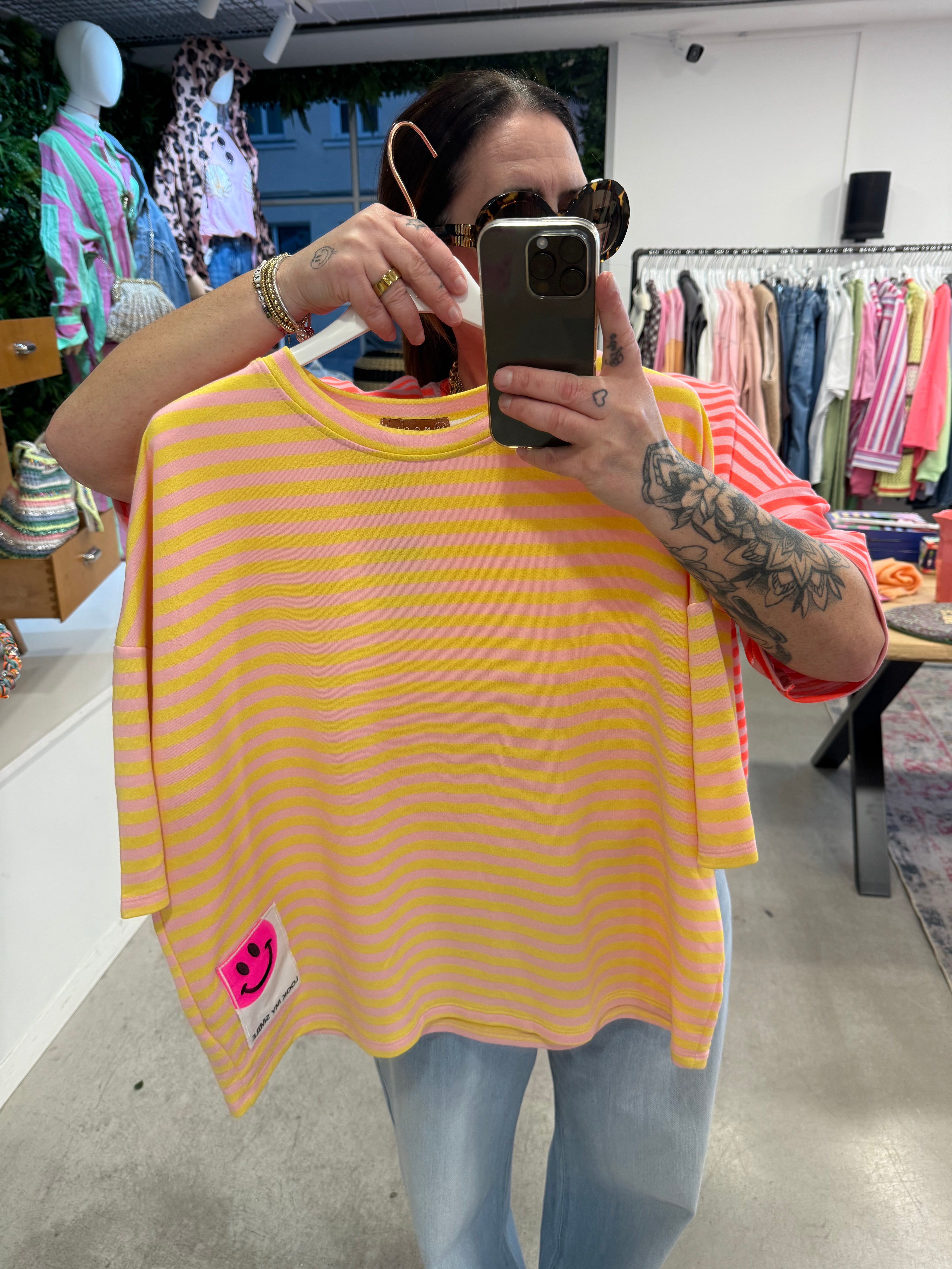 T-Shirt Smiley Stripe