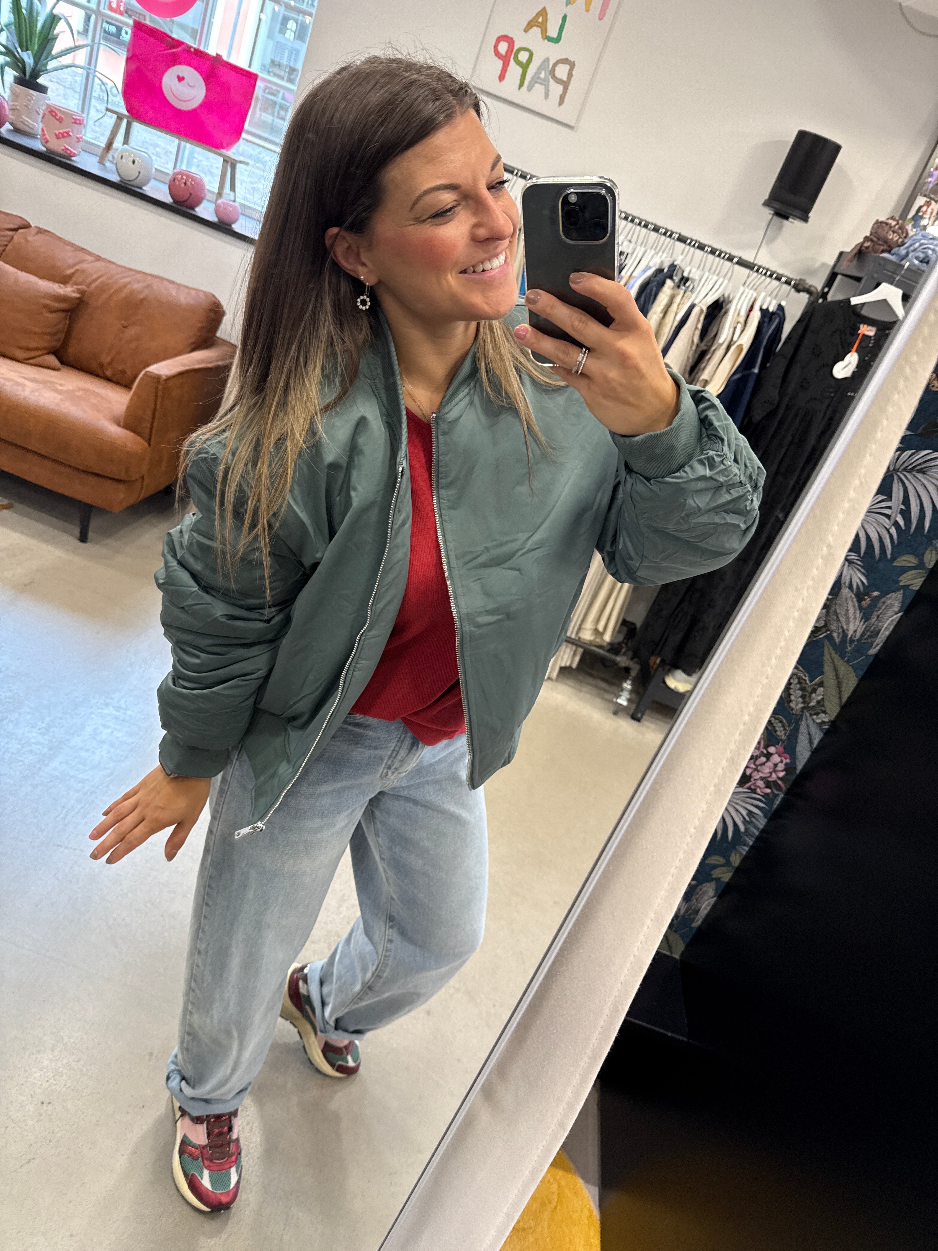 Jacke Bomber Croped Basic