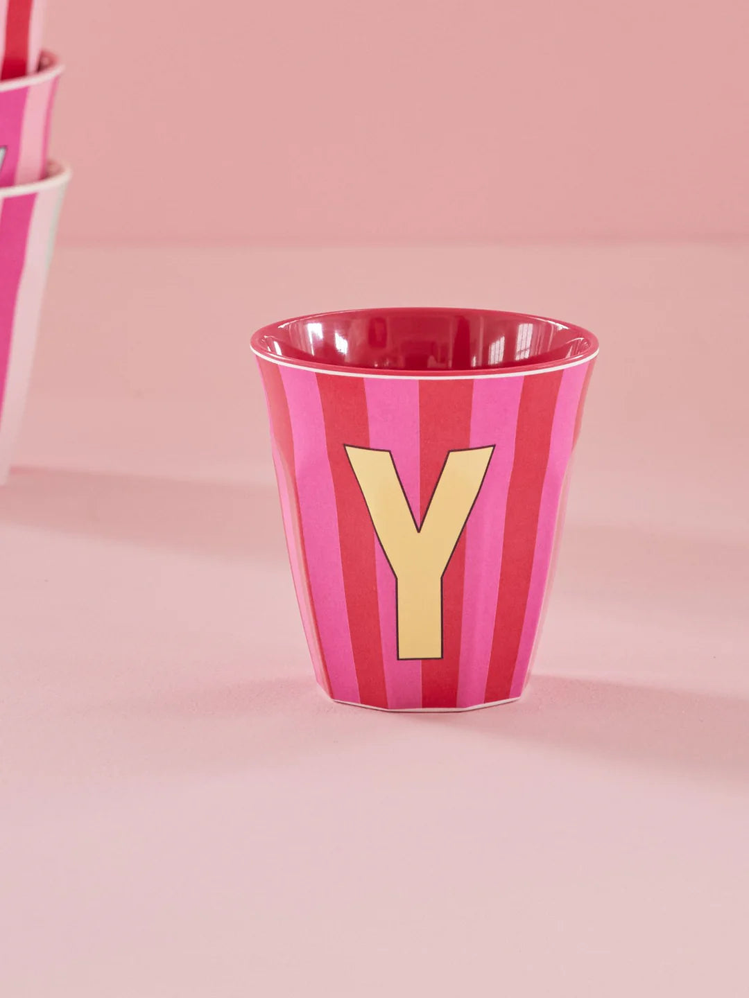 Rice Becher A-Z Rosa Stripe