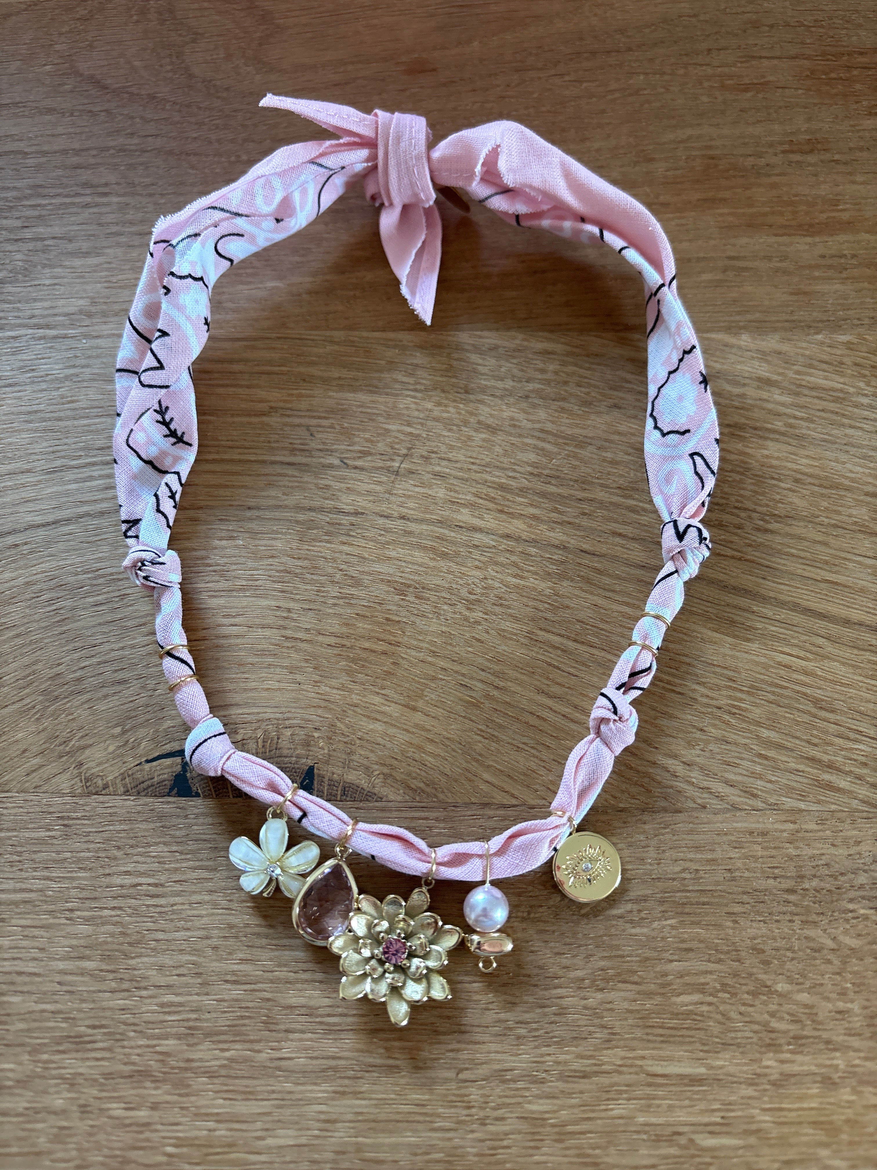 Kette Bandana rosa