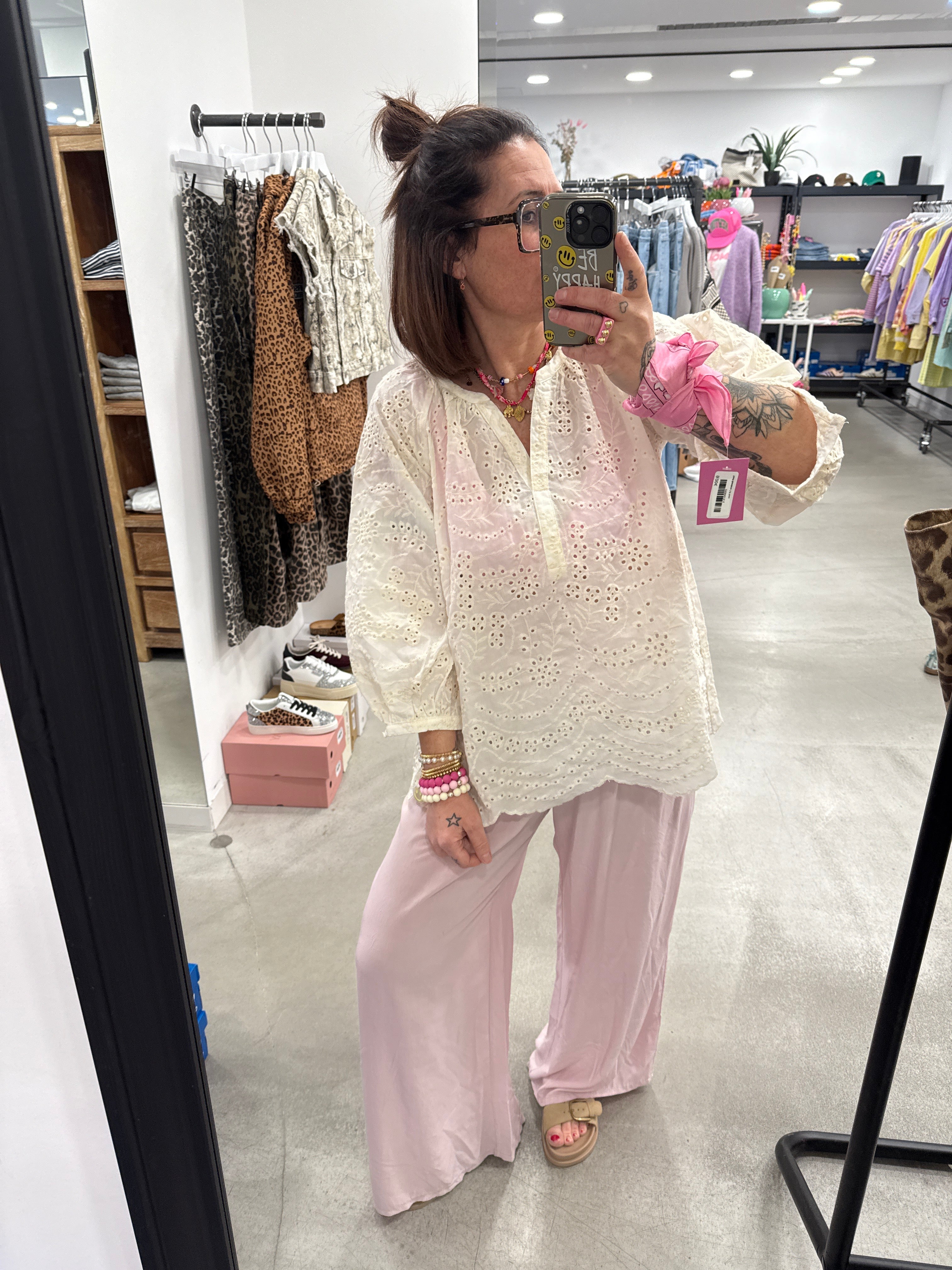 Bluse Hippe white