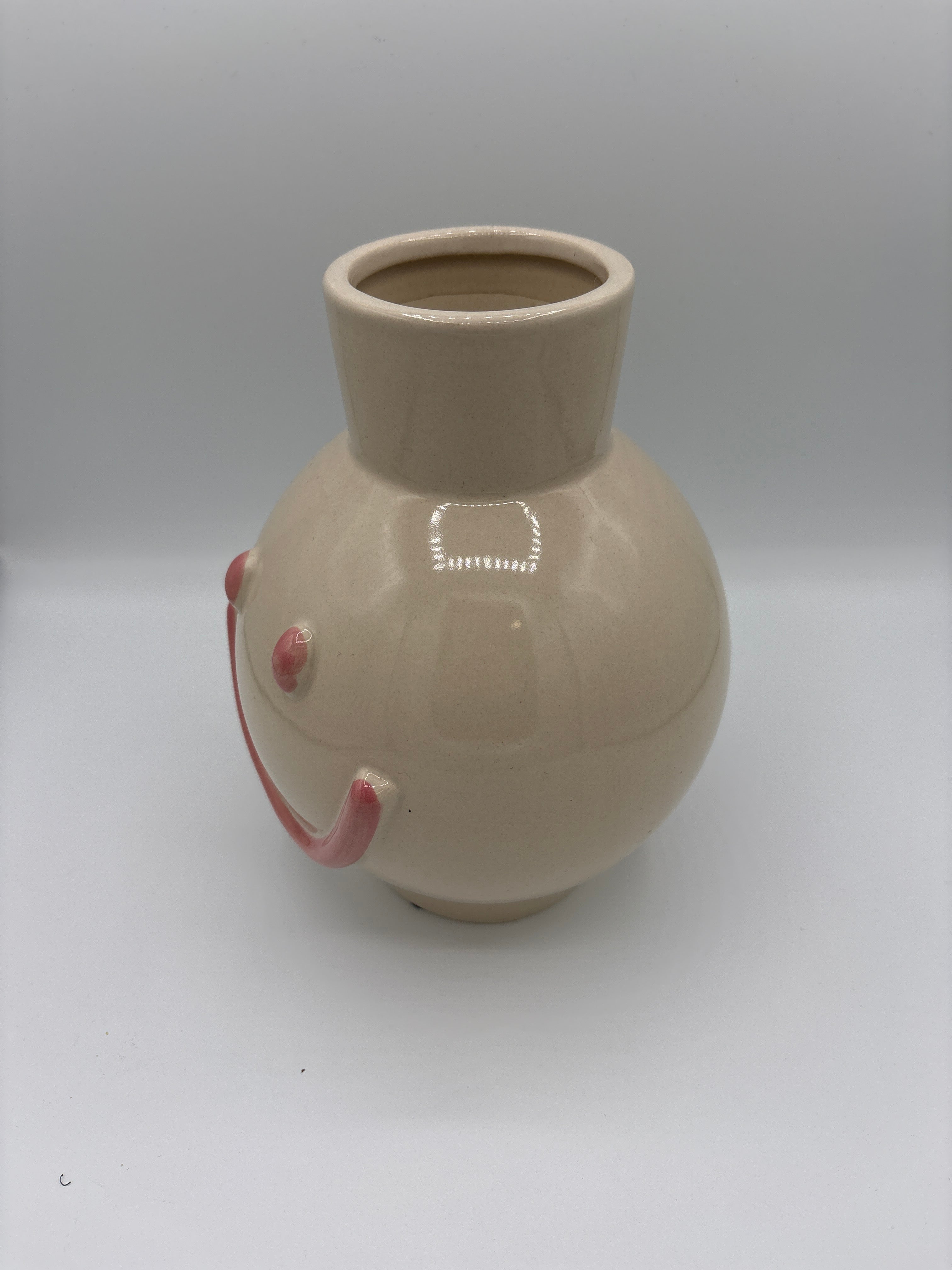 Vase Smiley beige