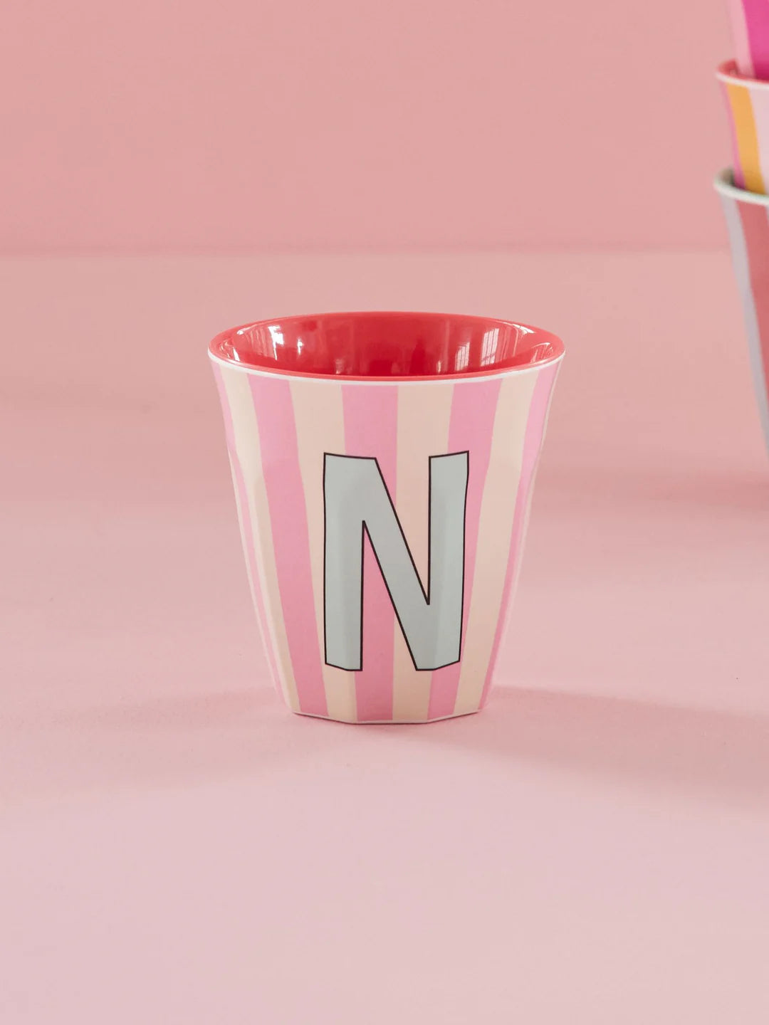 Rice Becher A-Z Rosa Stripe