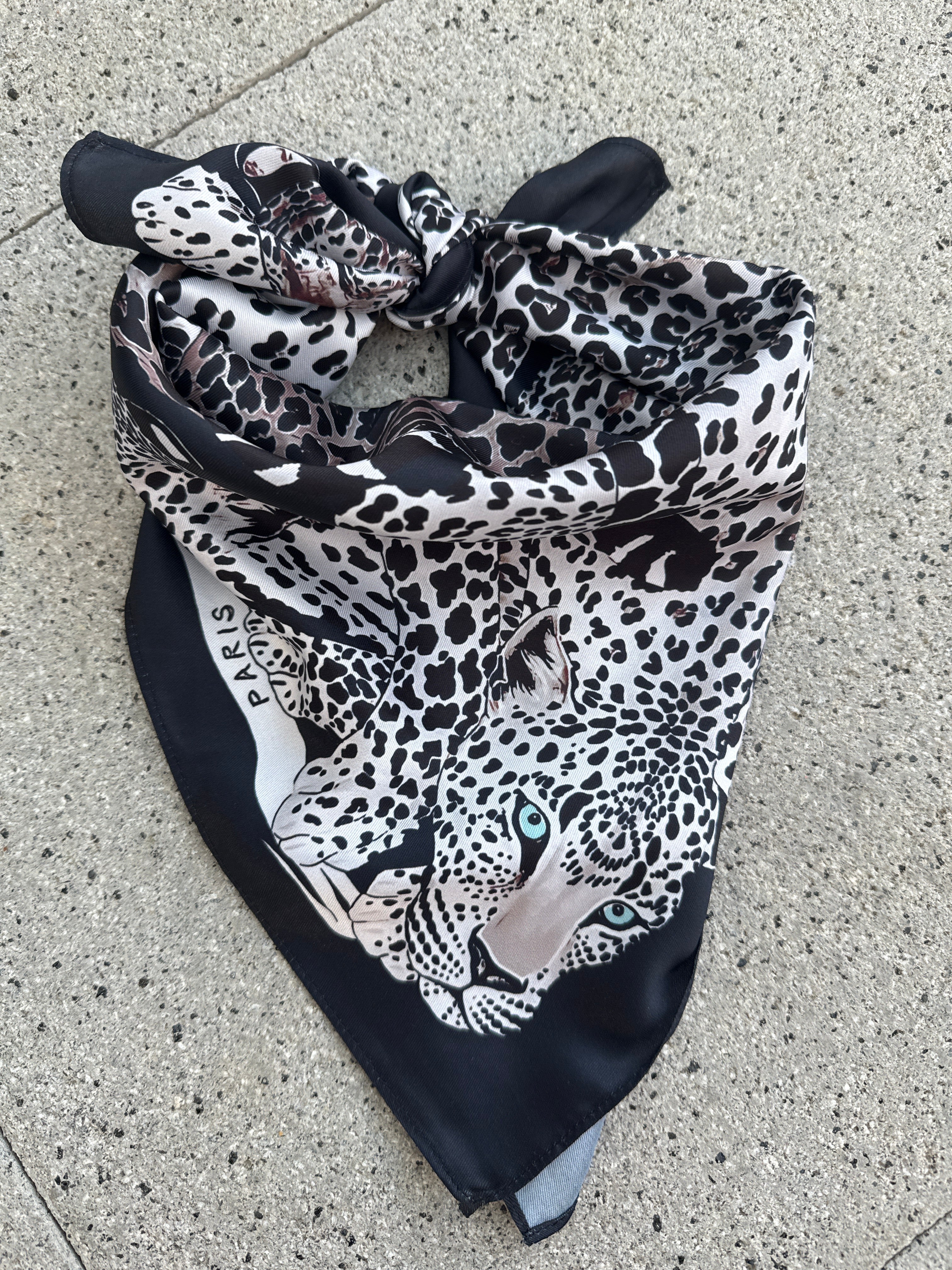 Tuch Leopard black