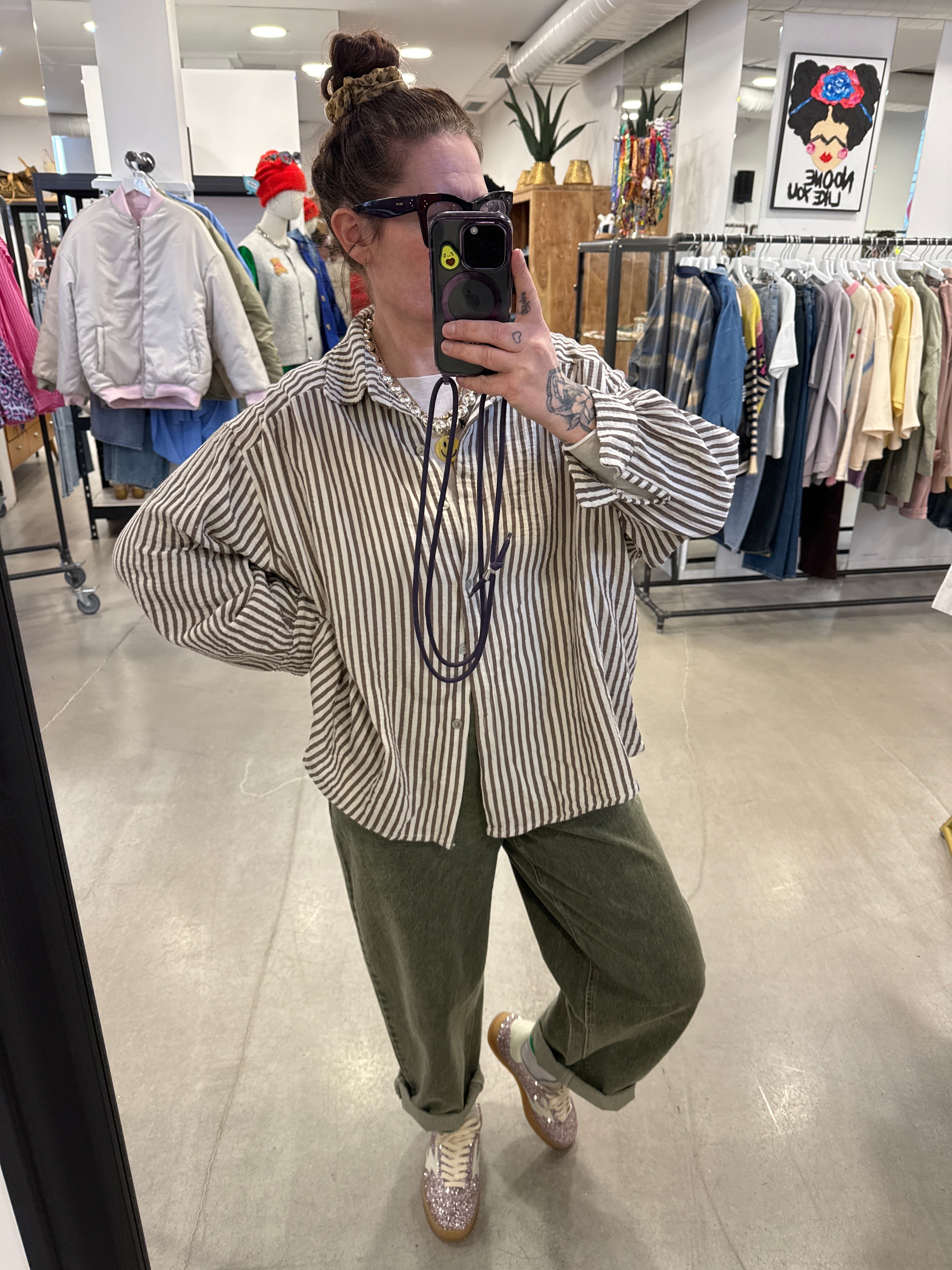 Bluse Musselin Stripe