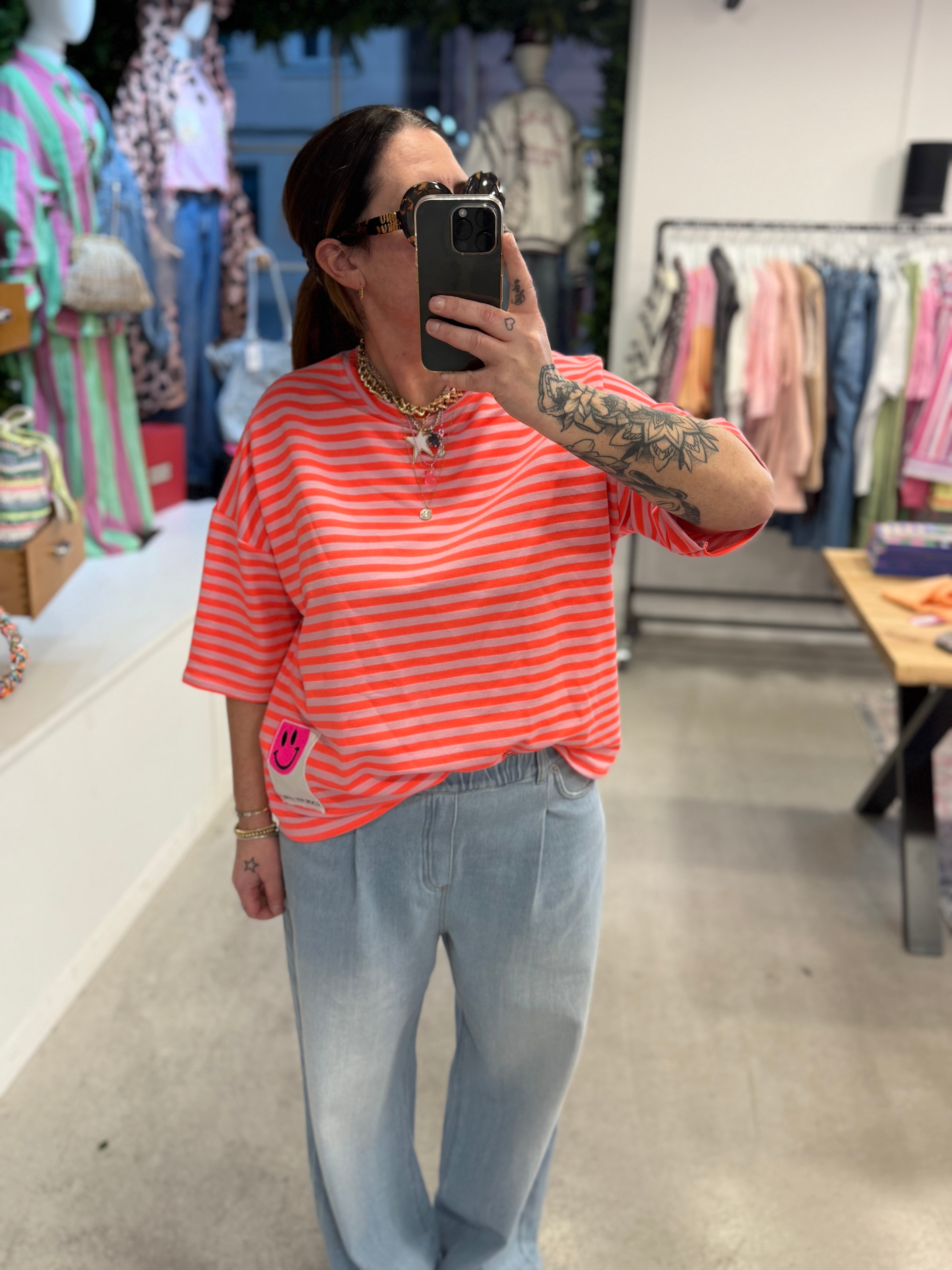 T-Shirt Smiley Stripe