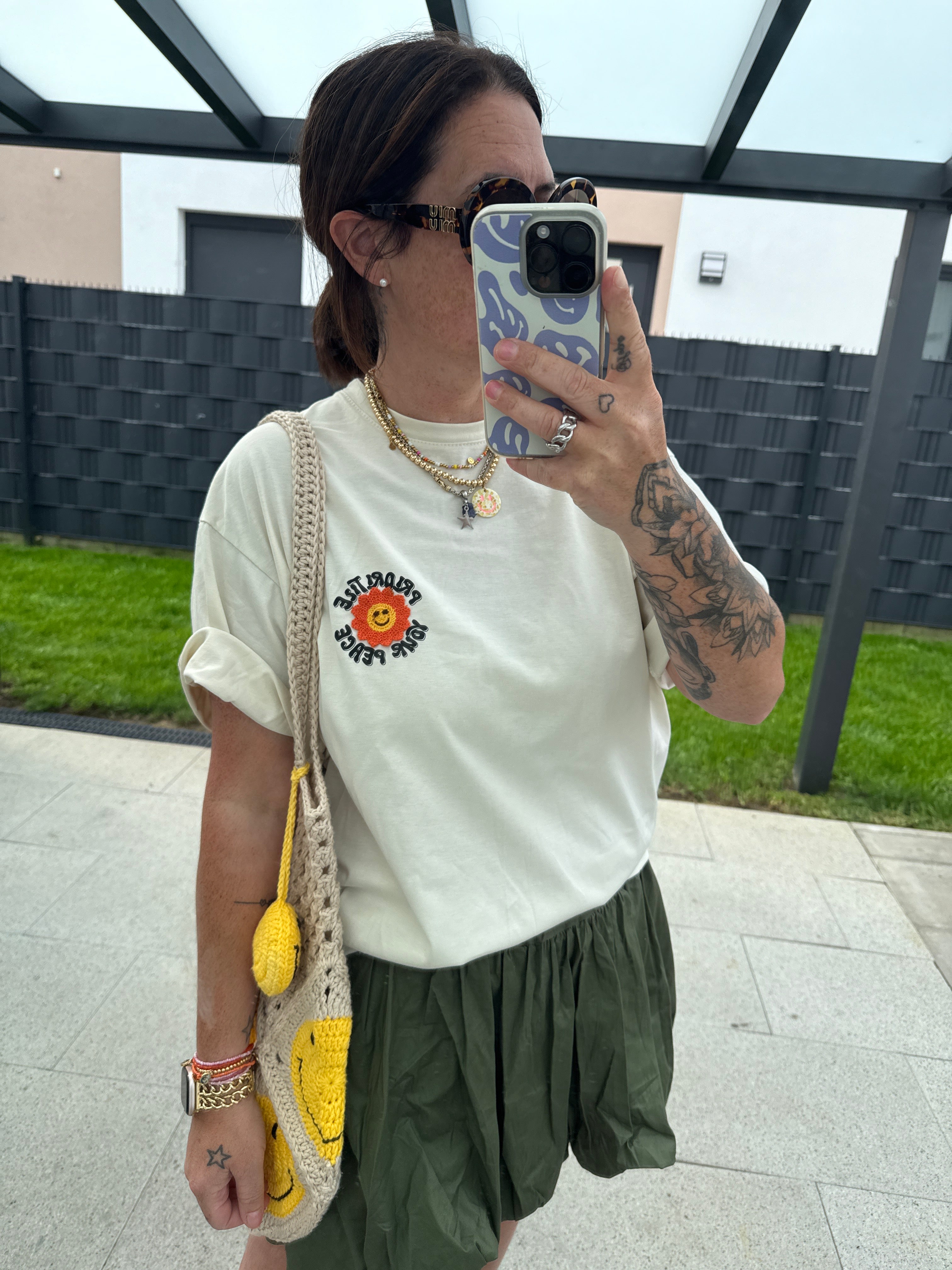 T-Shirt Smiley Flower