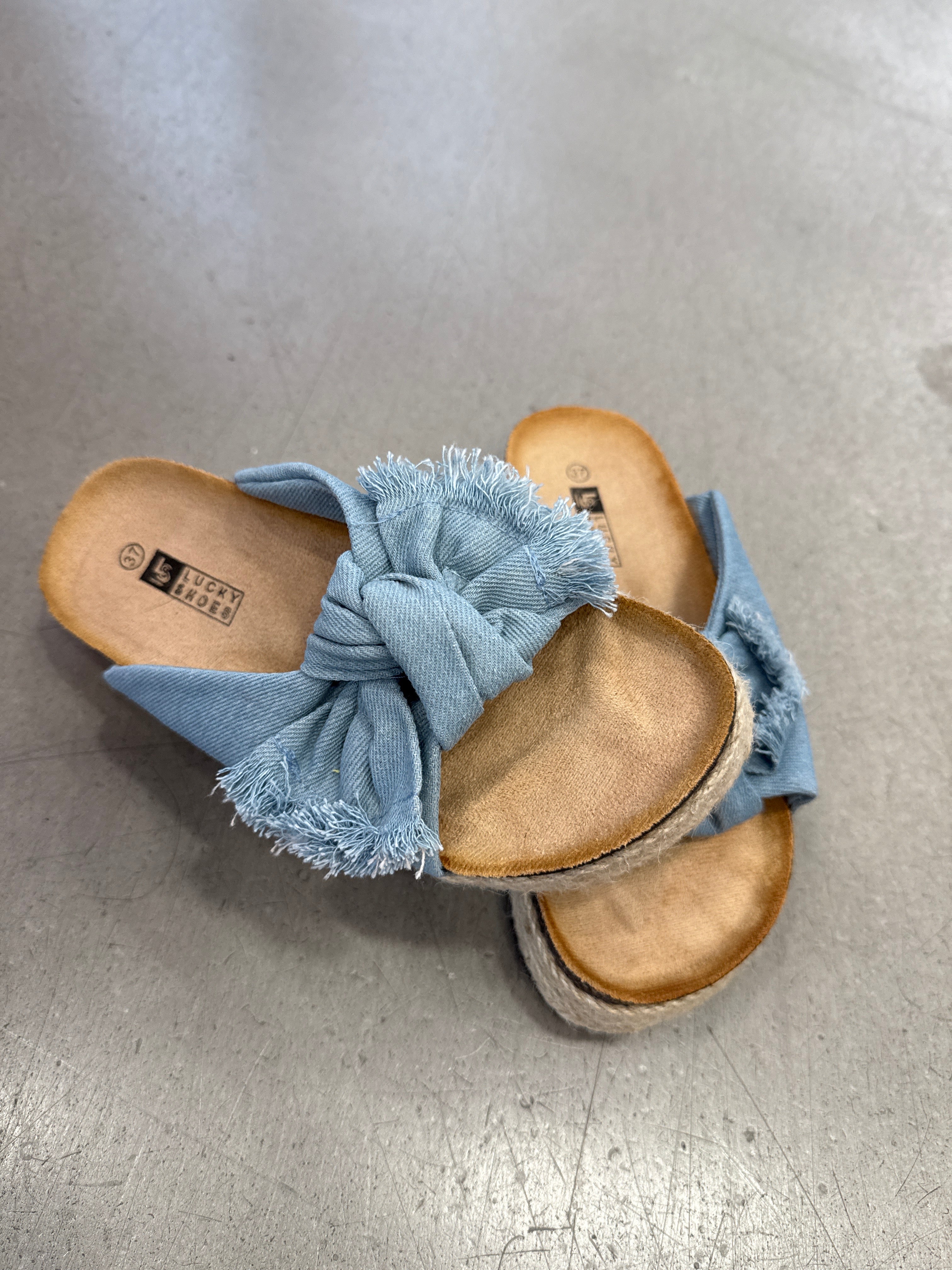 Schuhe Schlappen Denim