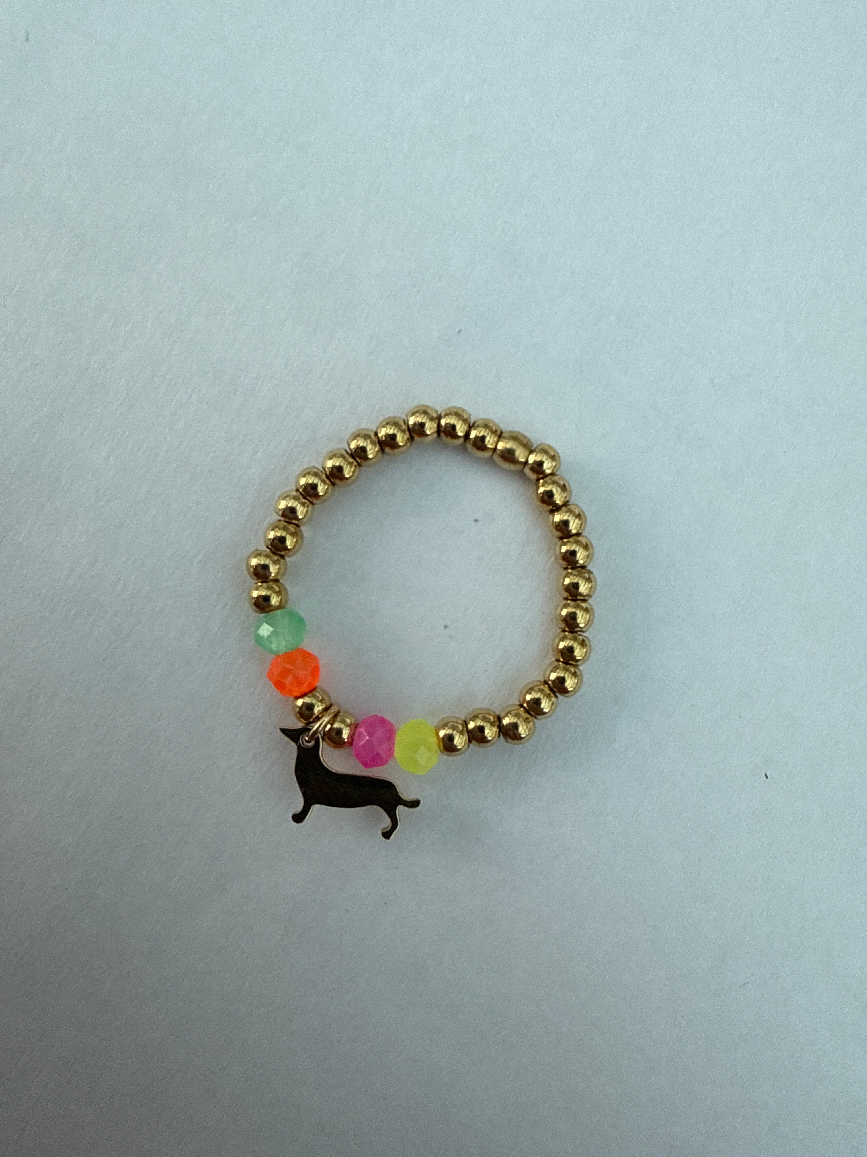 Ring Dackel bunt
