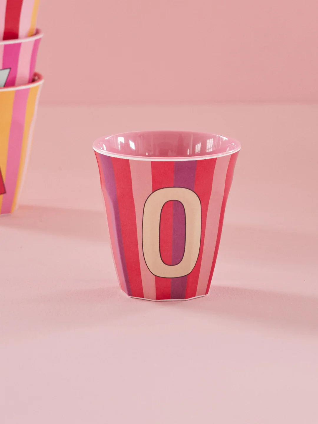 Rice Becher A-Z Rosa Stripe