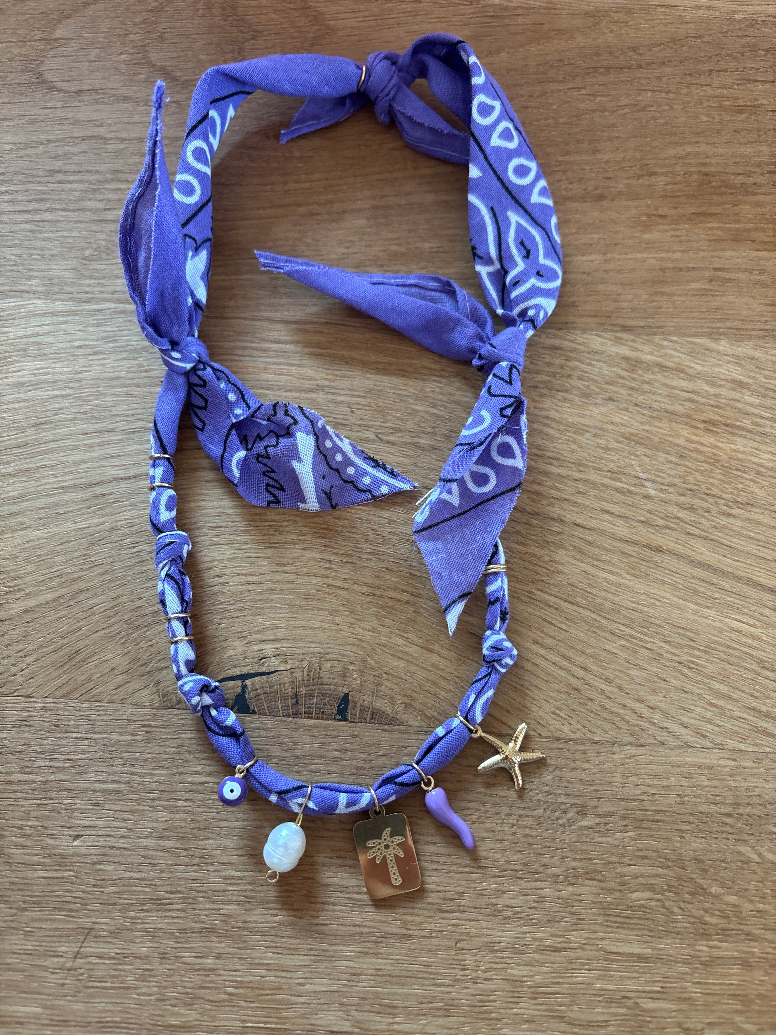 Kette Bandana lila dunkel