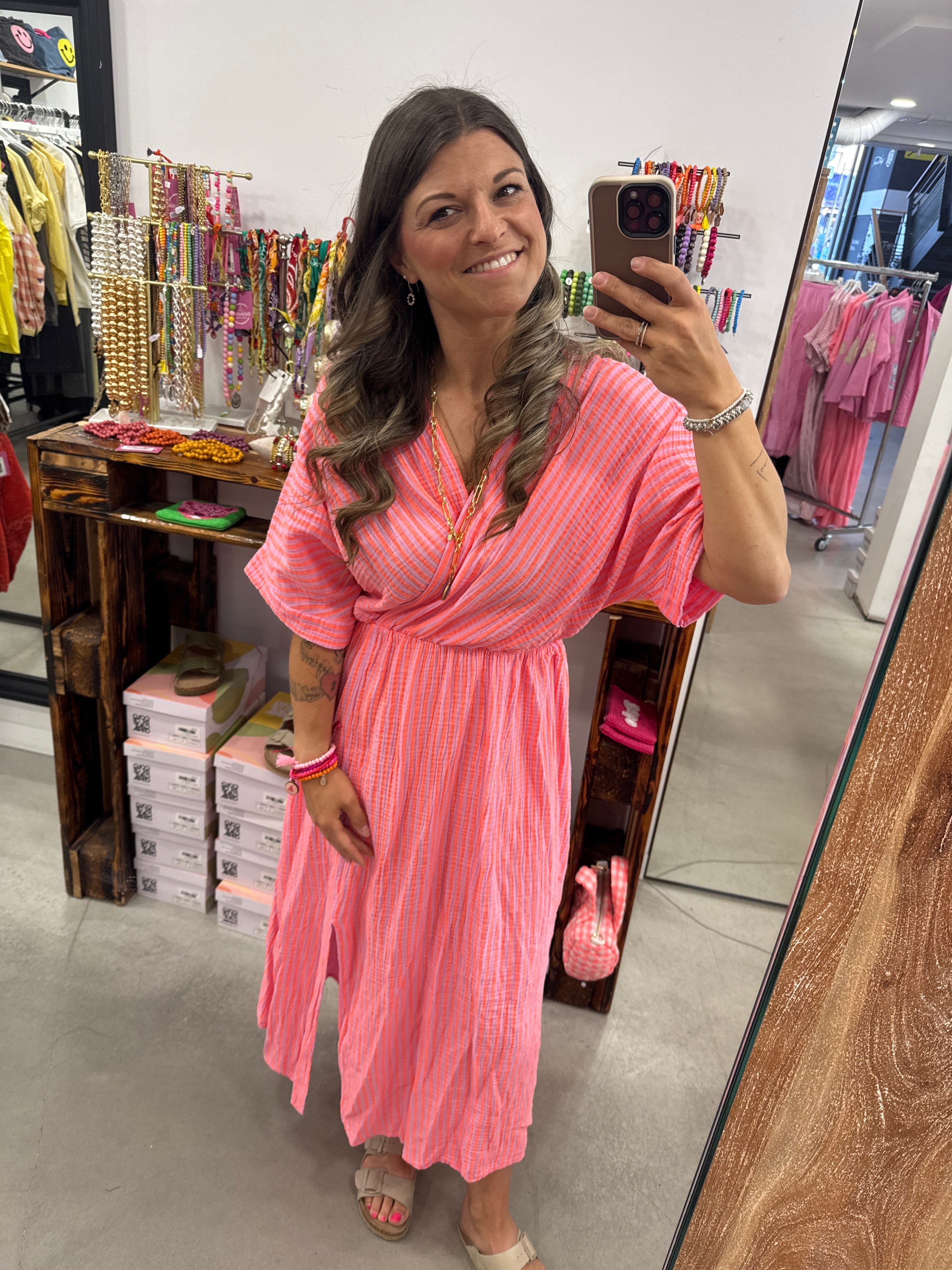 Kleid Stripe Crossover