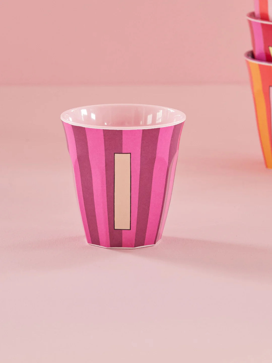Rice Becher A-Z Rosa Stripe