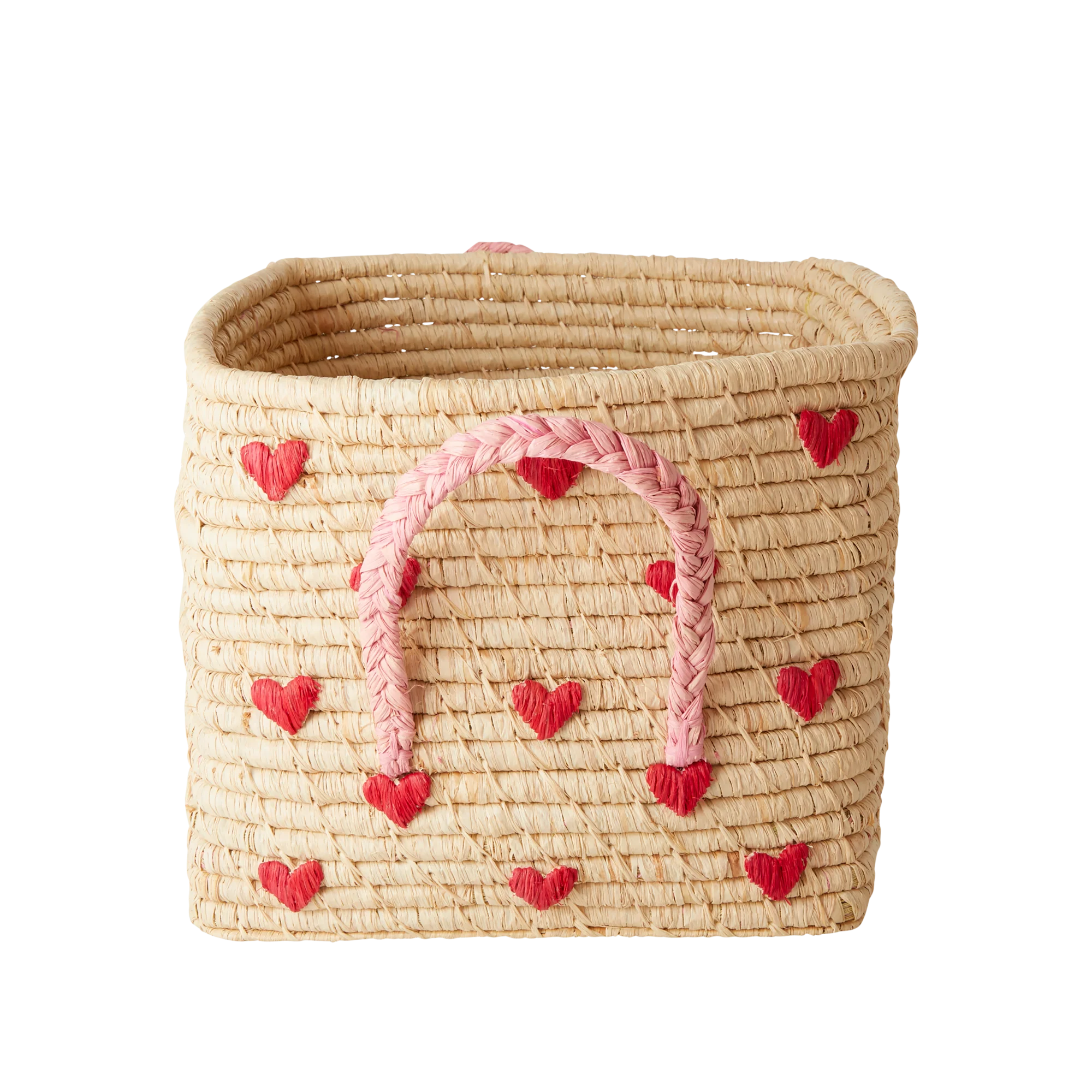 Rice Raffia Aufbewahrungskorb Herzen
