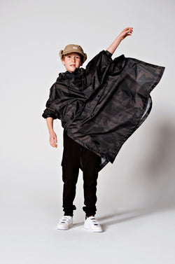 RainKiss Poncho Kids black