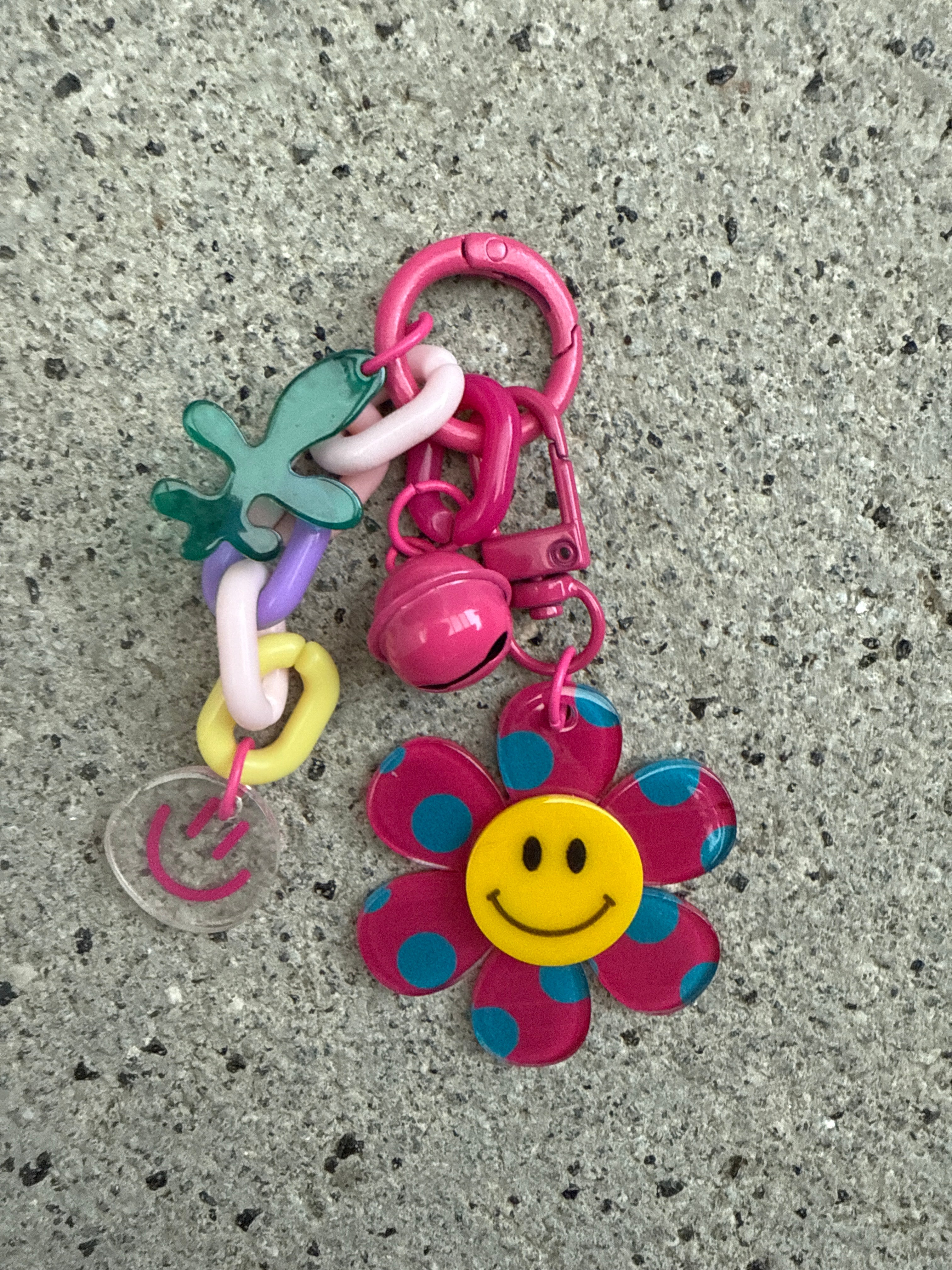 Taschanhänger Smiley Flower