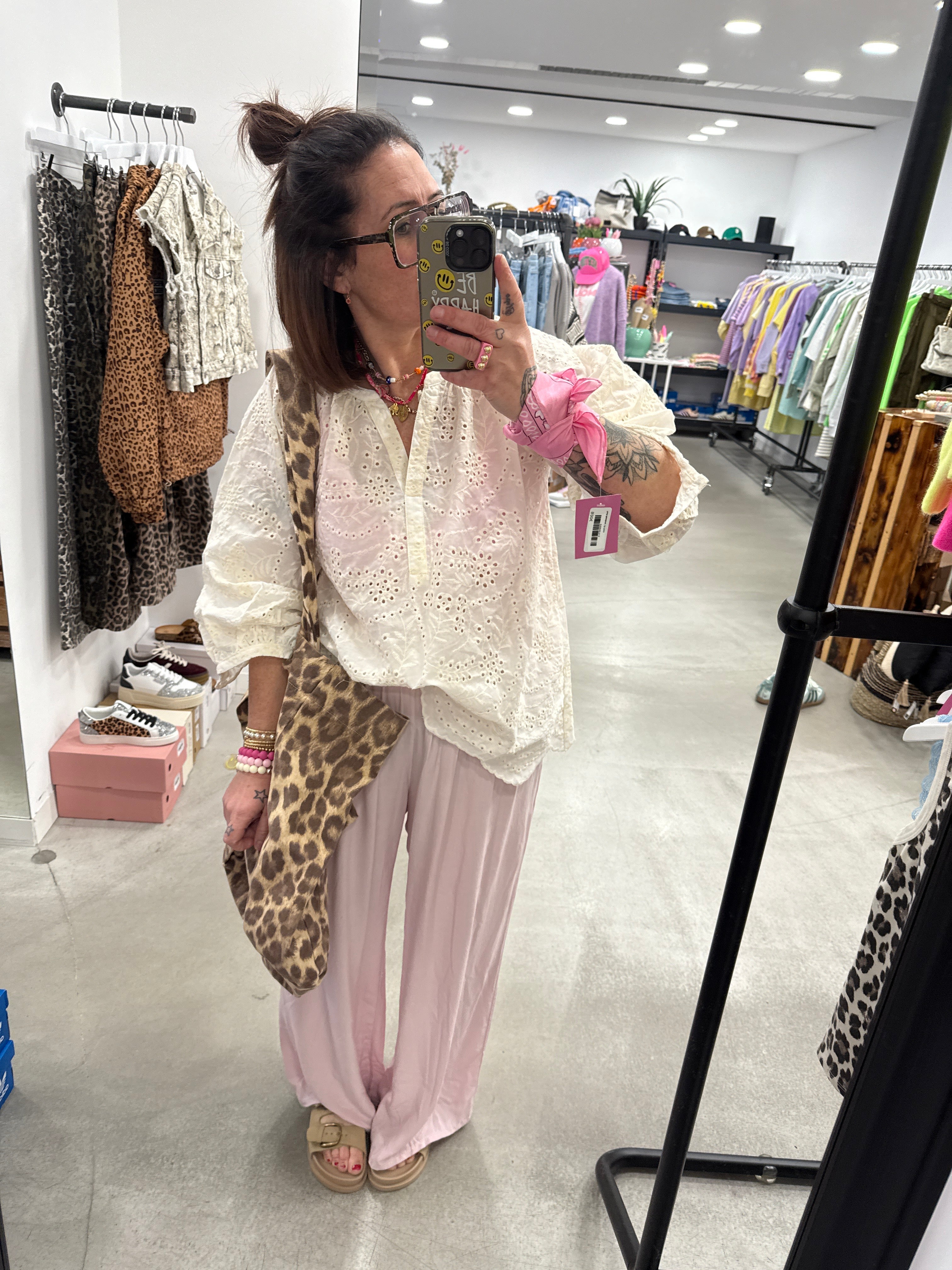 Bluse Hippe white