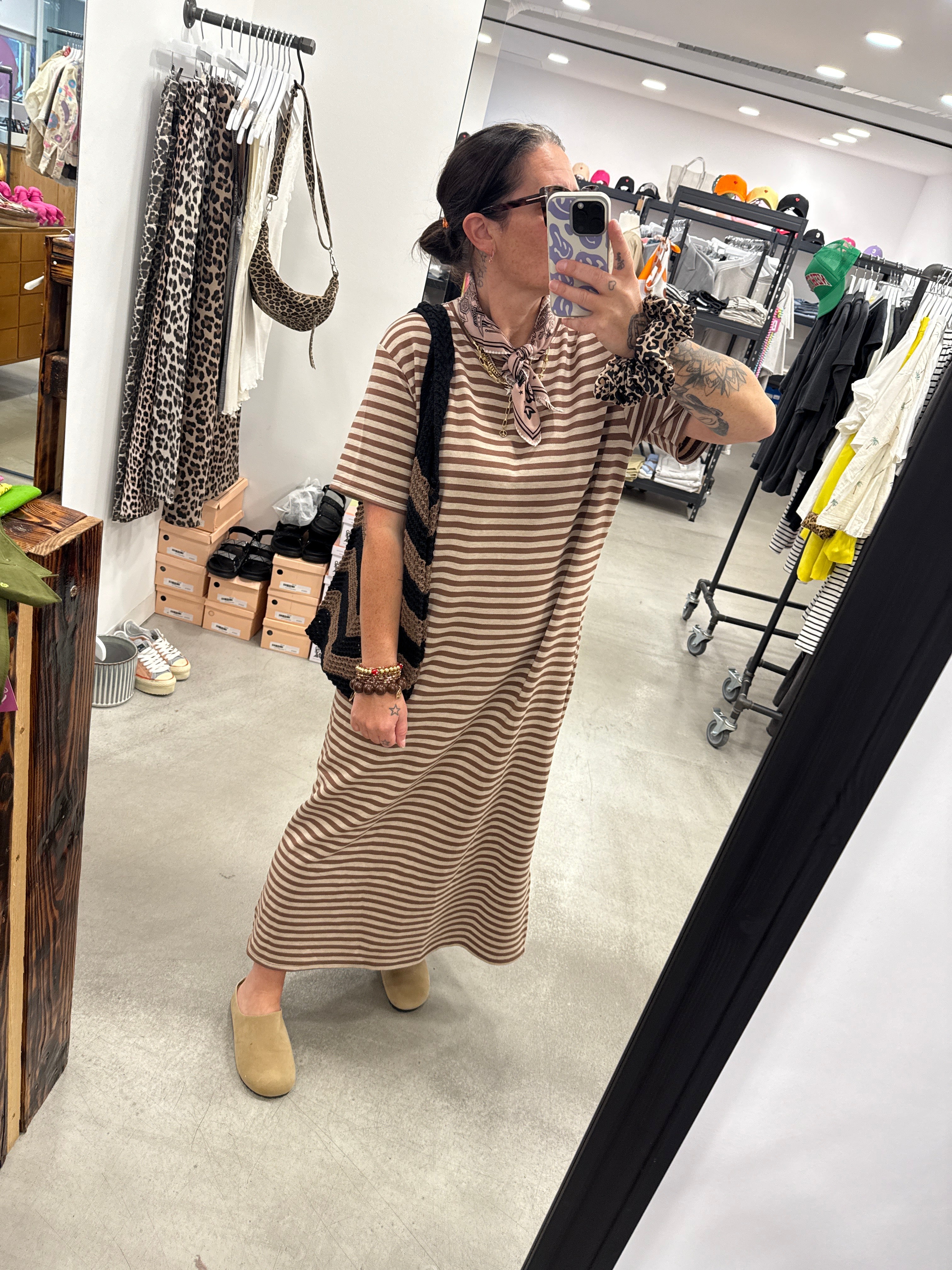 Kleid Stripe choco