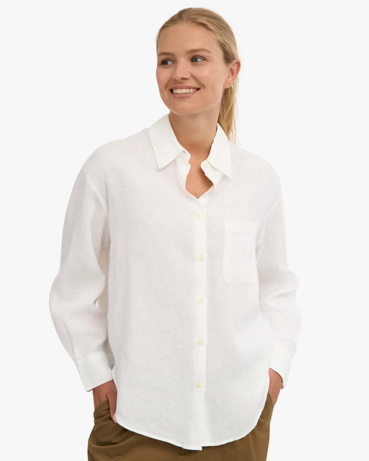 CFSLinen Oversized Shirt White