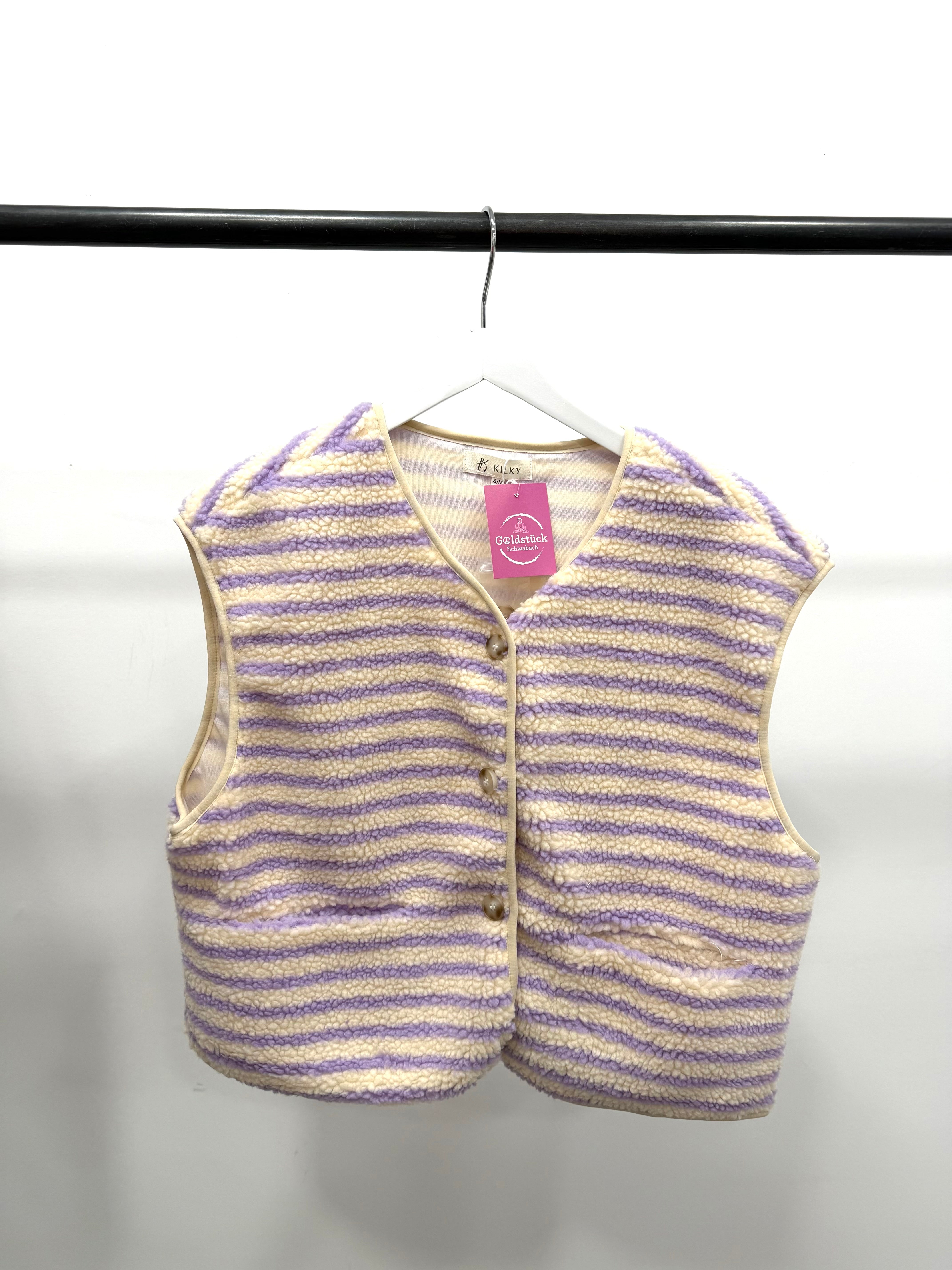 Weste Teddy Stripe