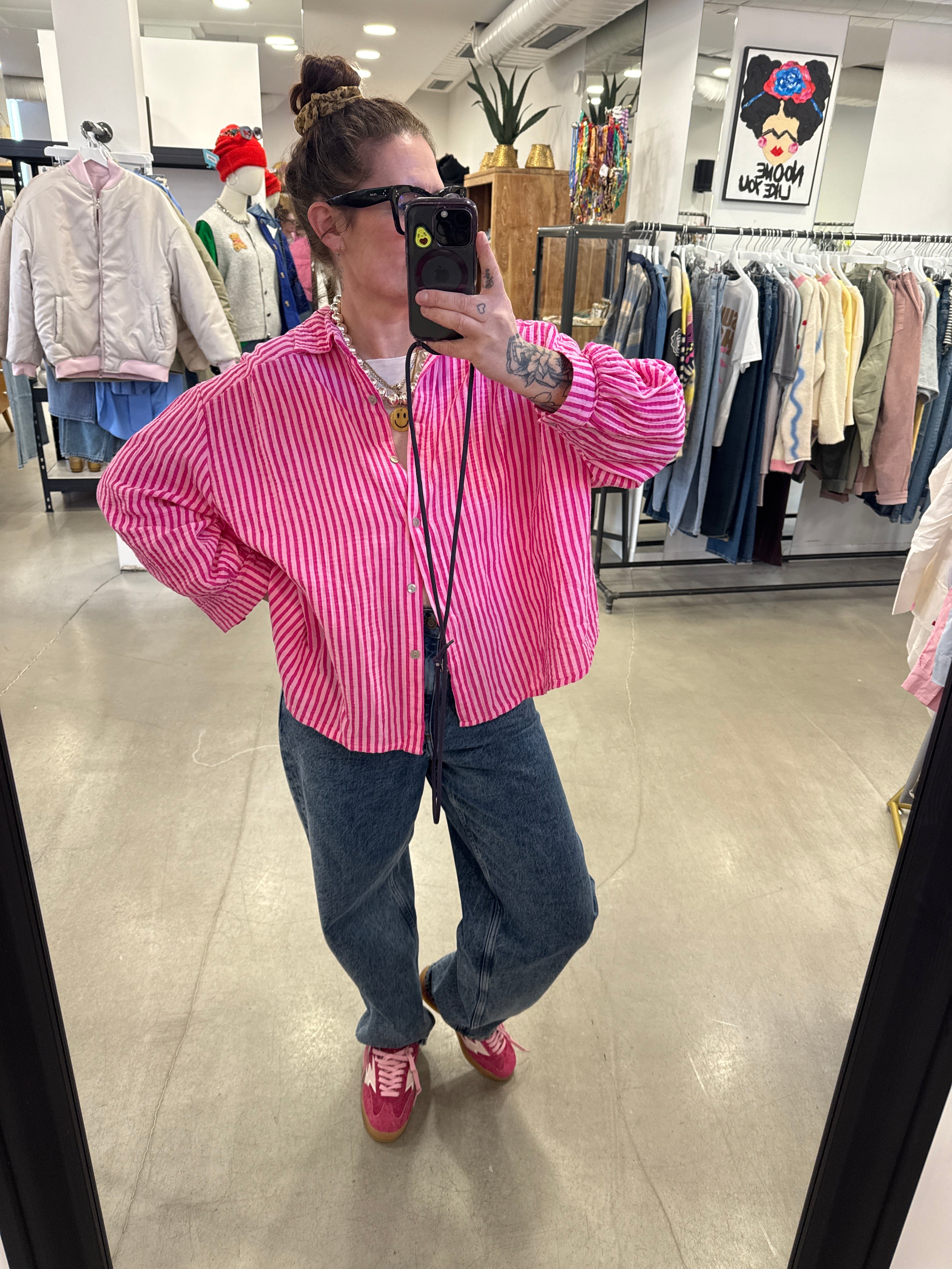 Bluse Musselin Stripe