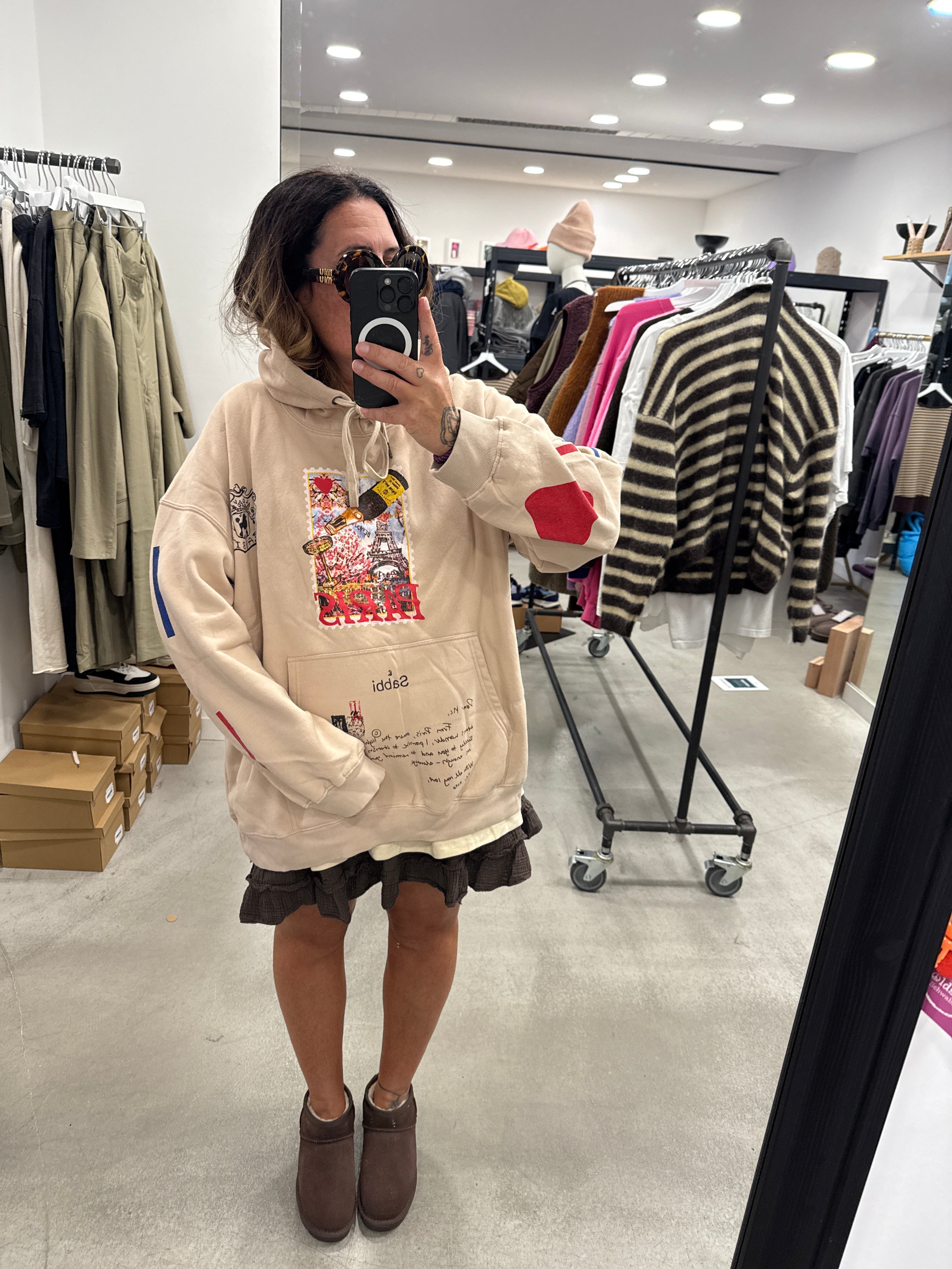Hoodie Sabbi Paris beige