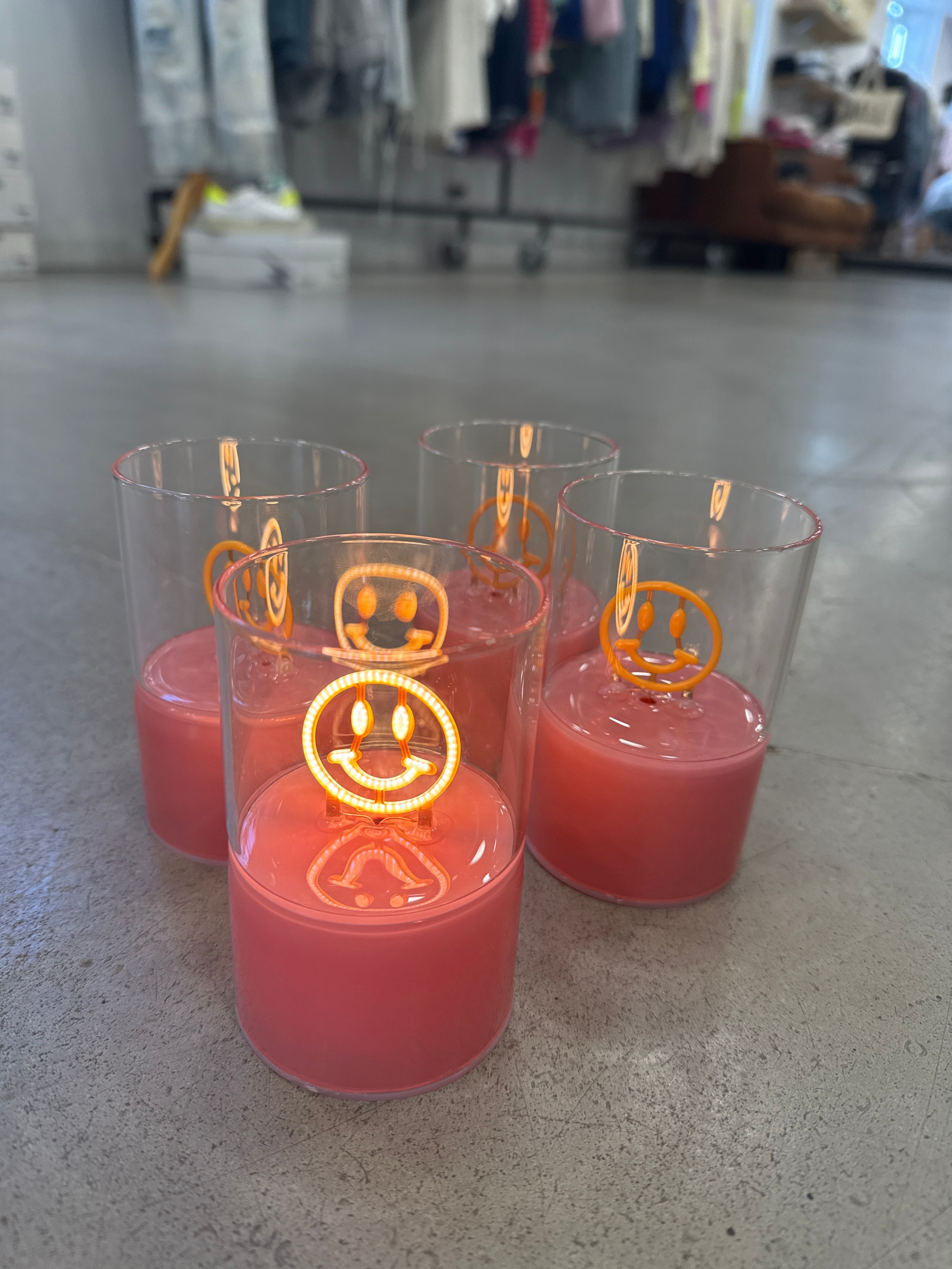 Deko Glas Led Smiley