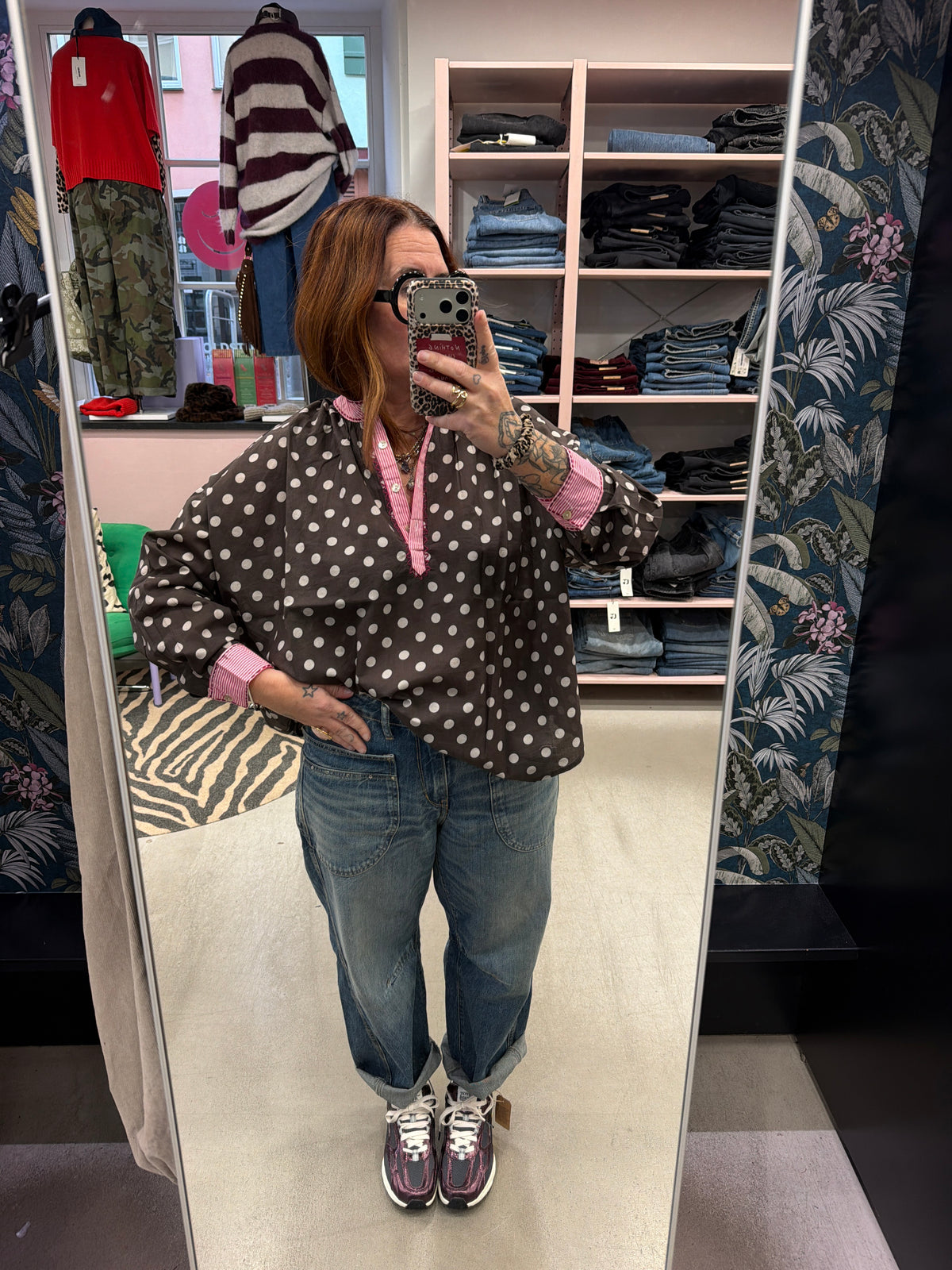 Bluse Dots choco