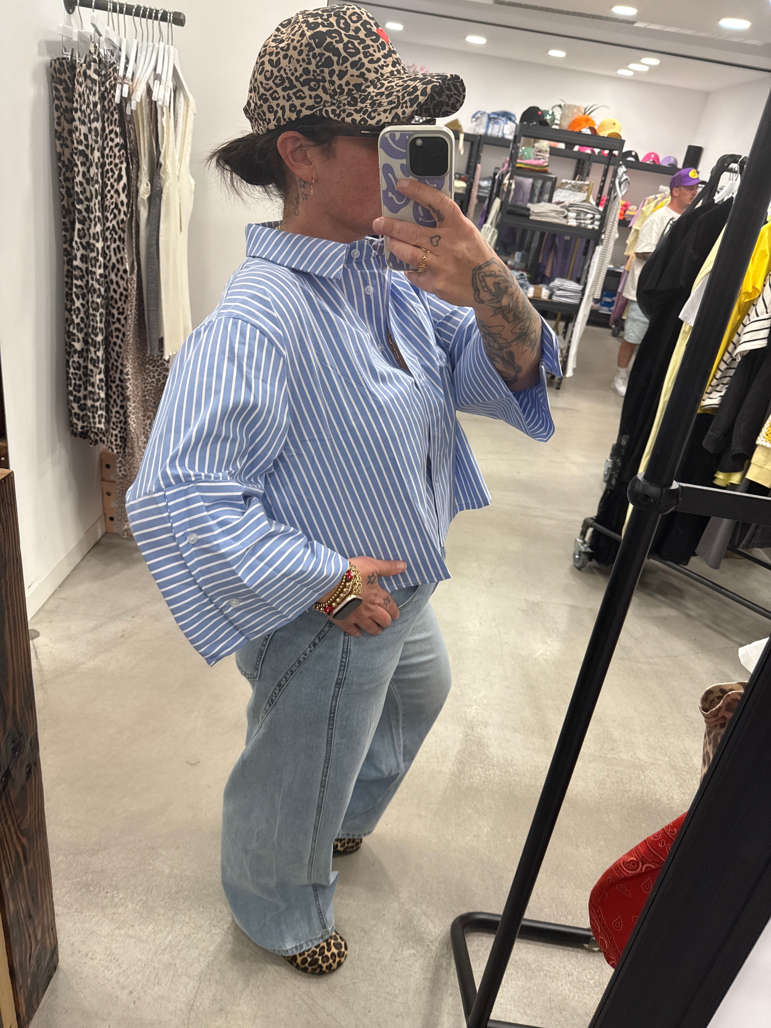 Bluse Goldstück croped