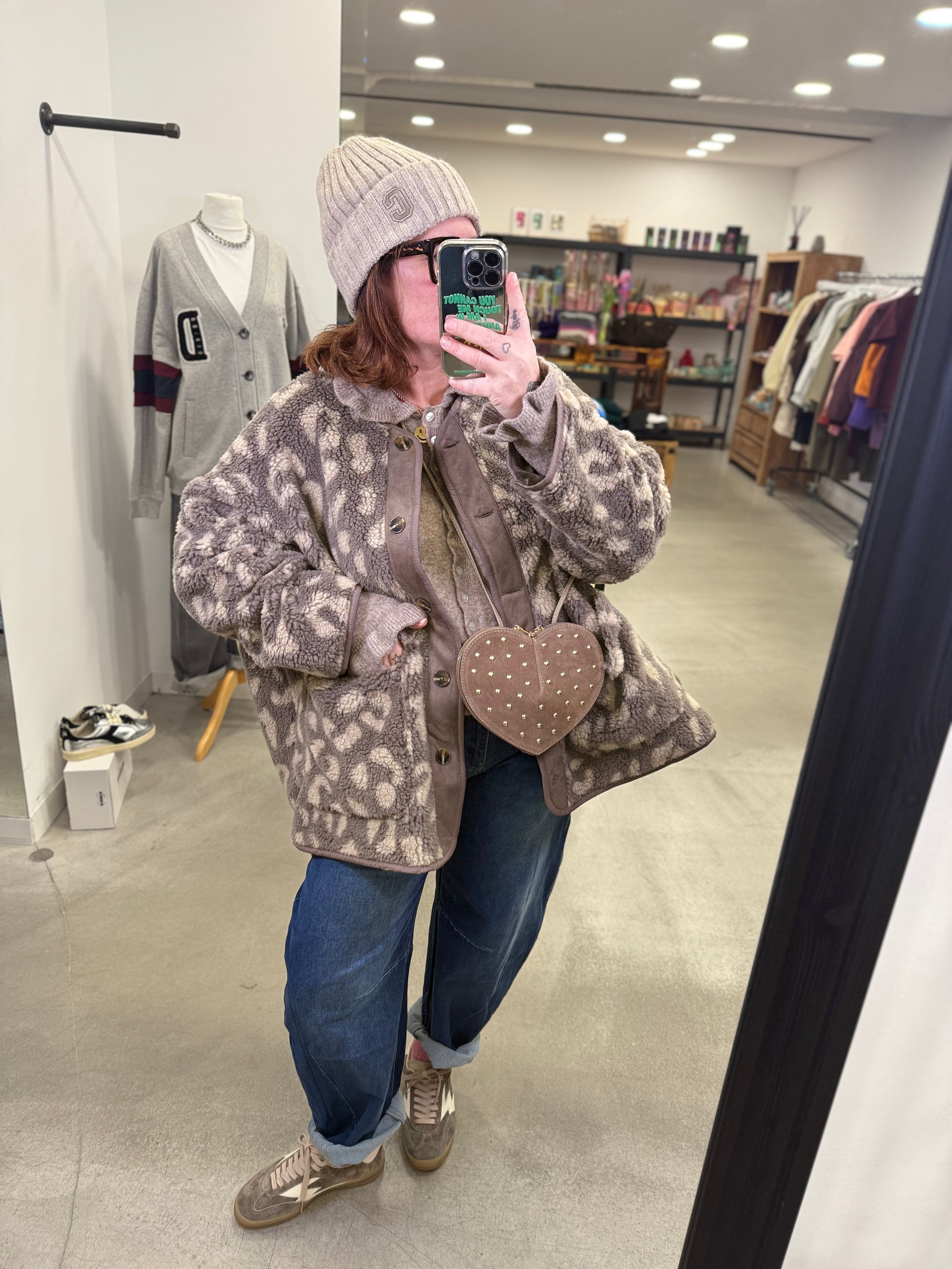 Jacke Teddy leo taupe