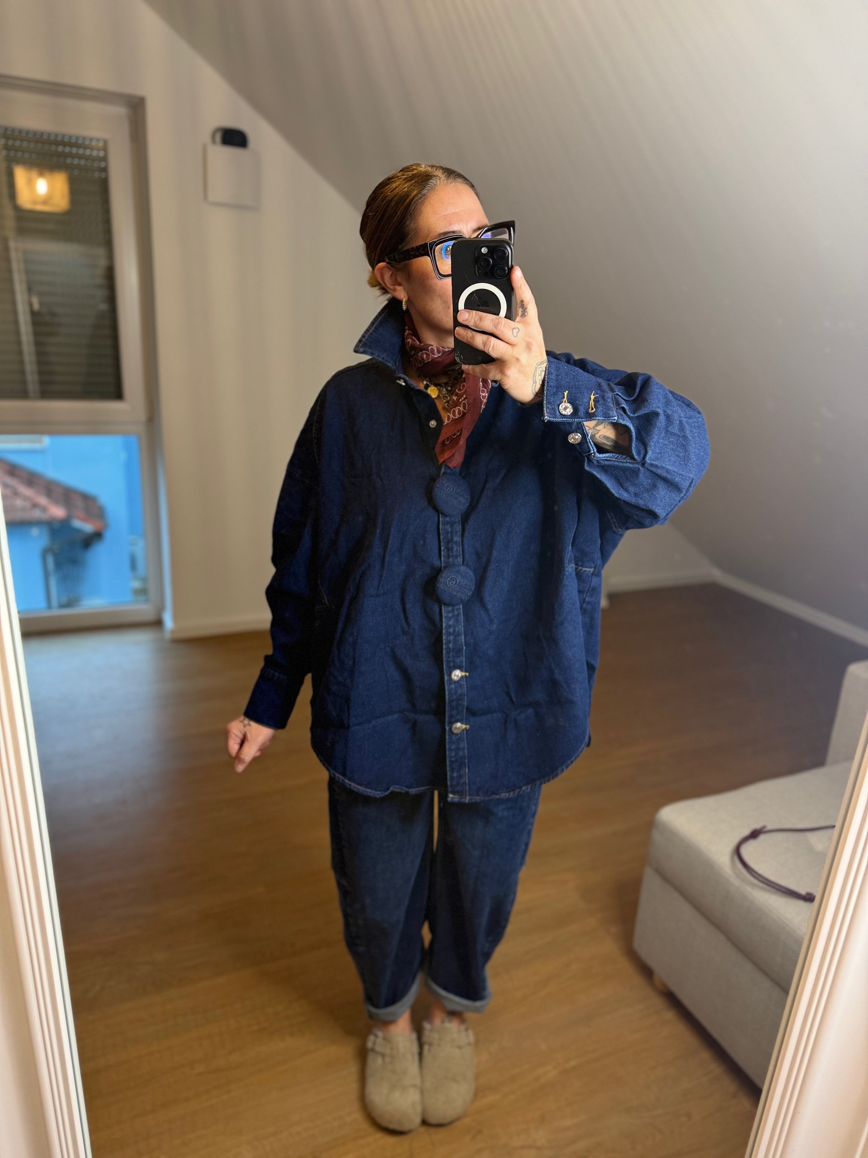 Bluse Denim 6 dark blue