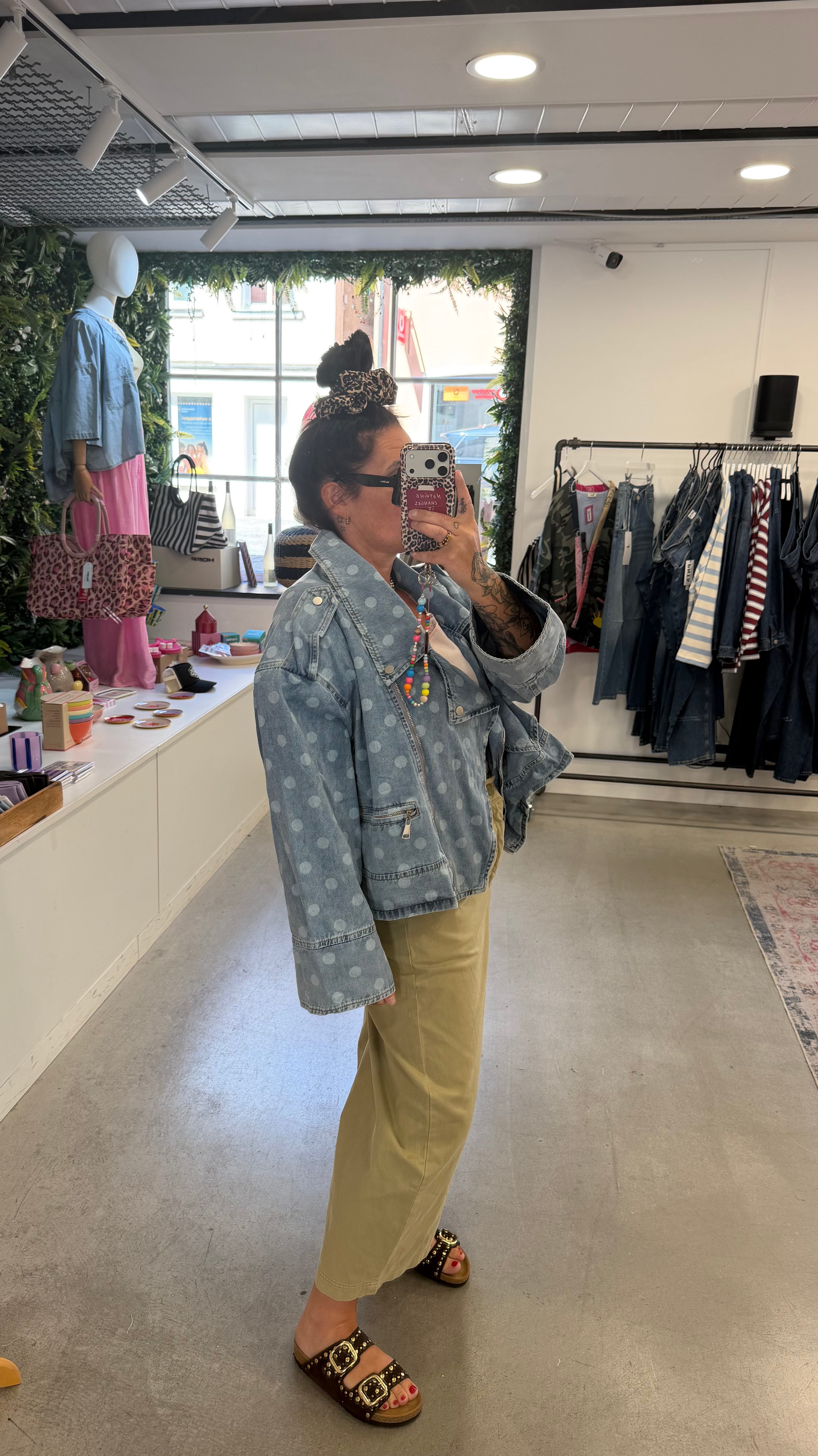 Jacke Denim Dots
