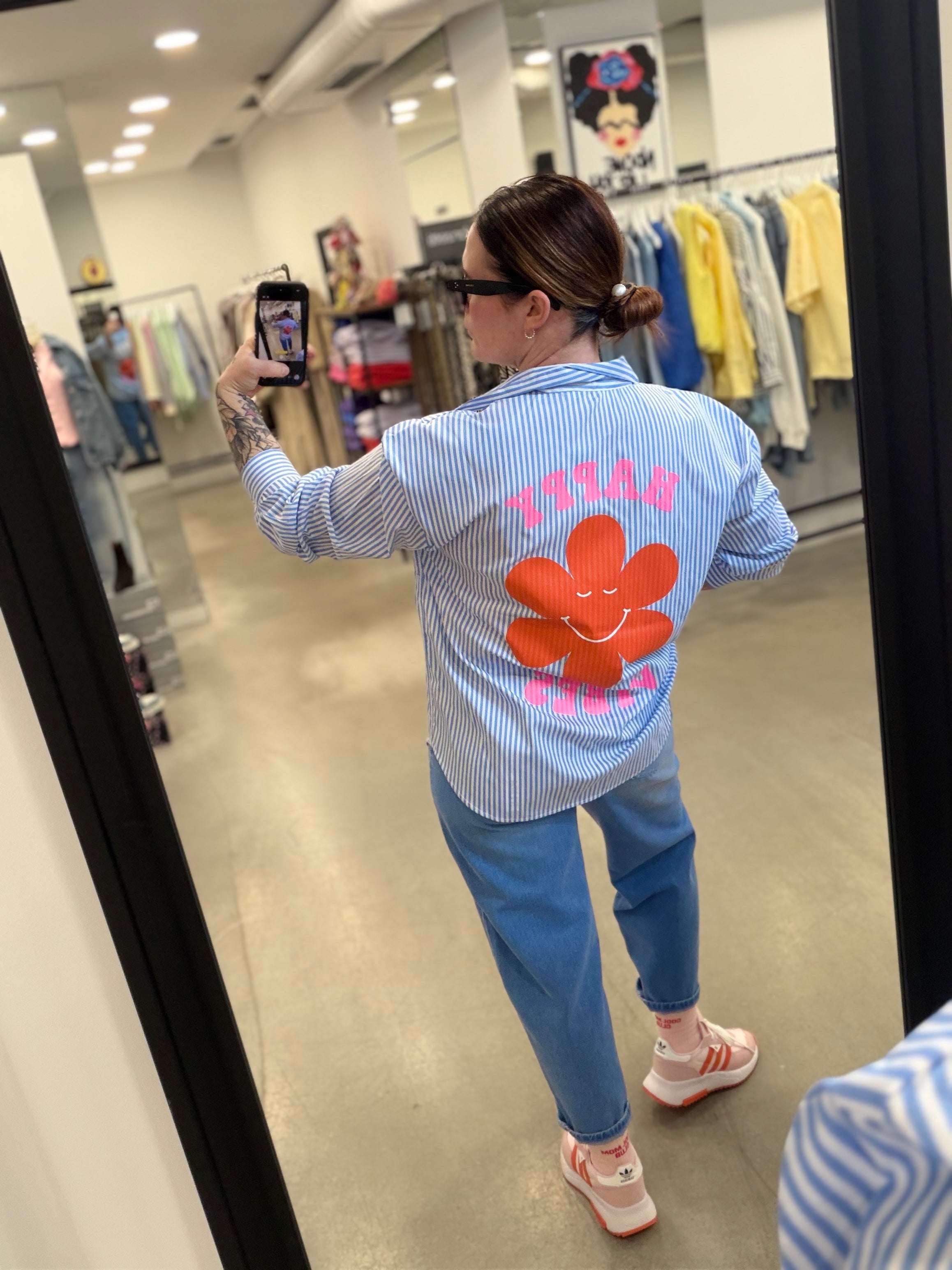 Bluse Flower Smiley