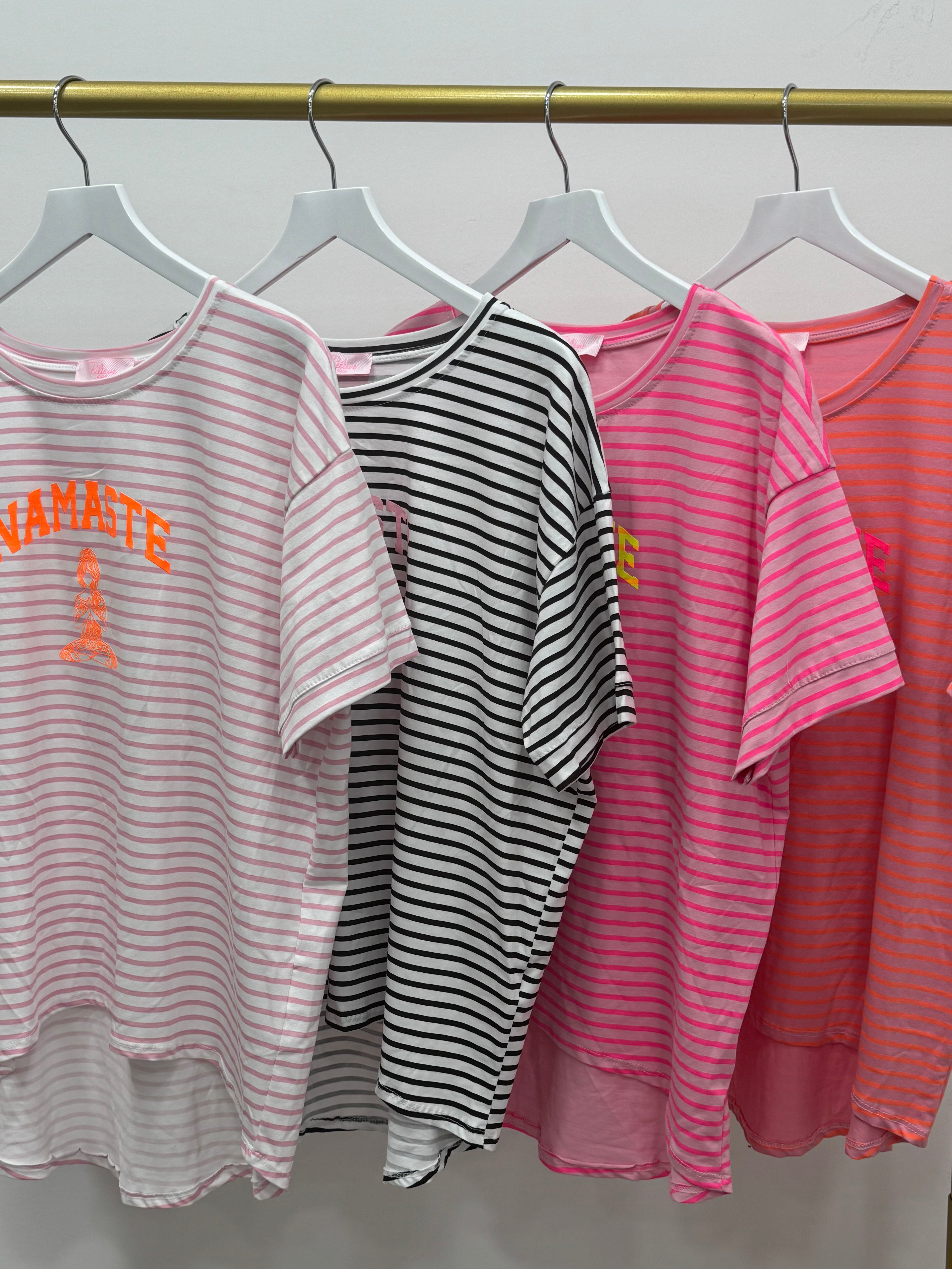 T-Shirt Namaste Stripe