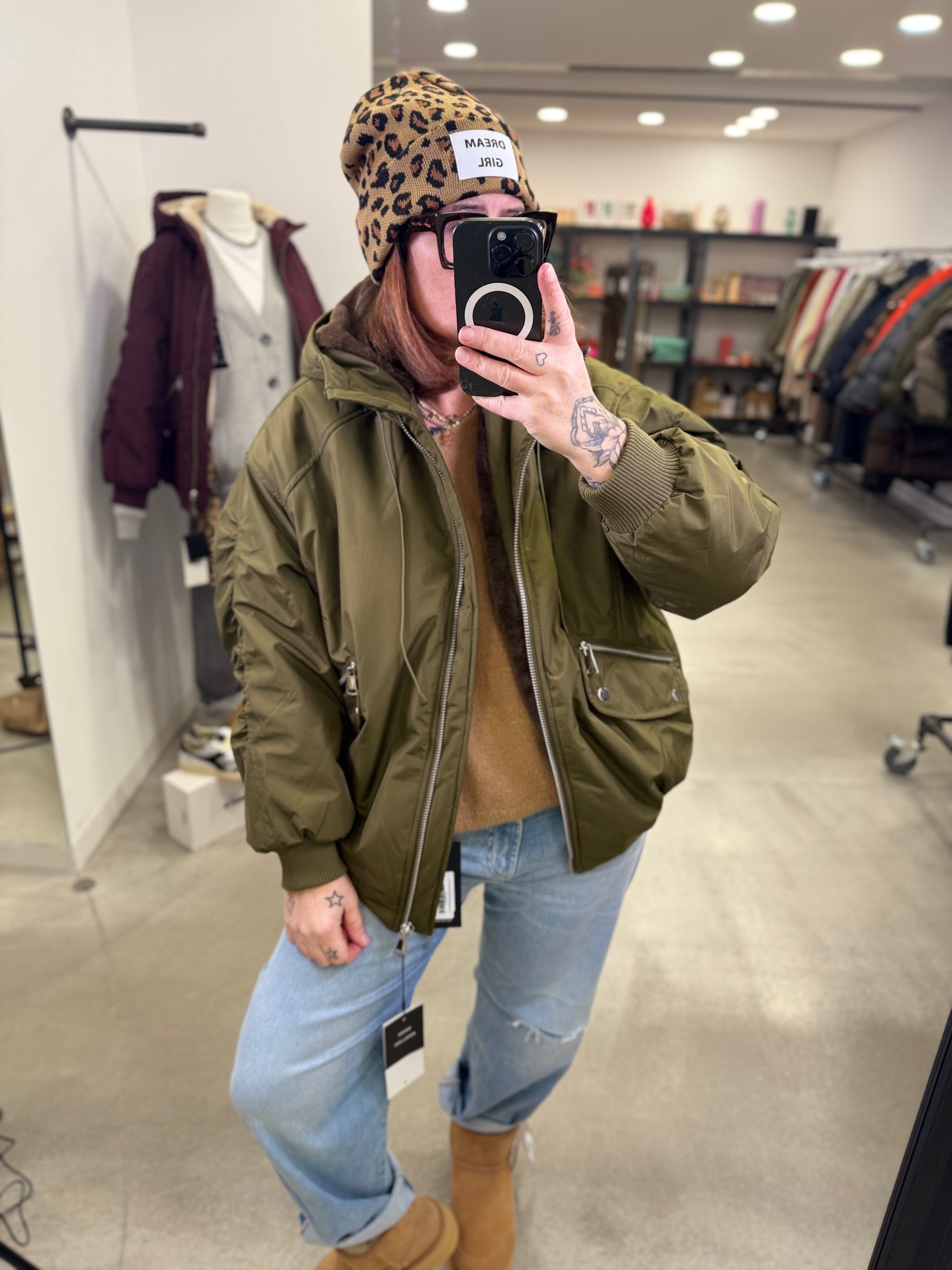 Jacke Bomber plüsch