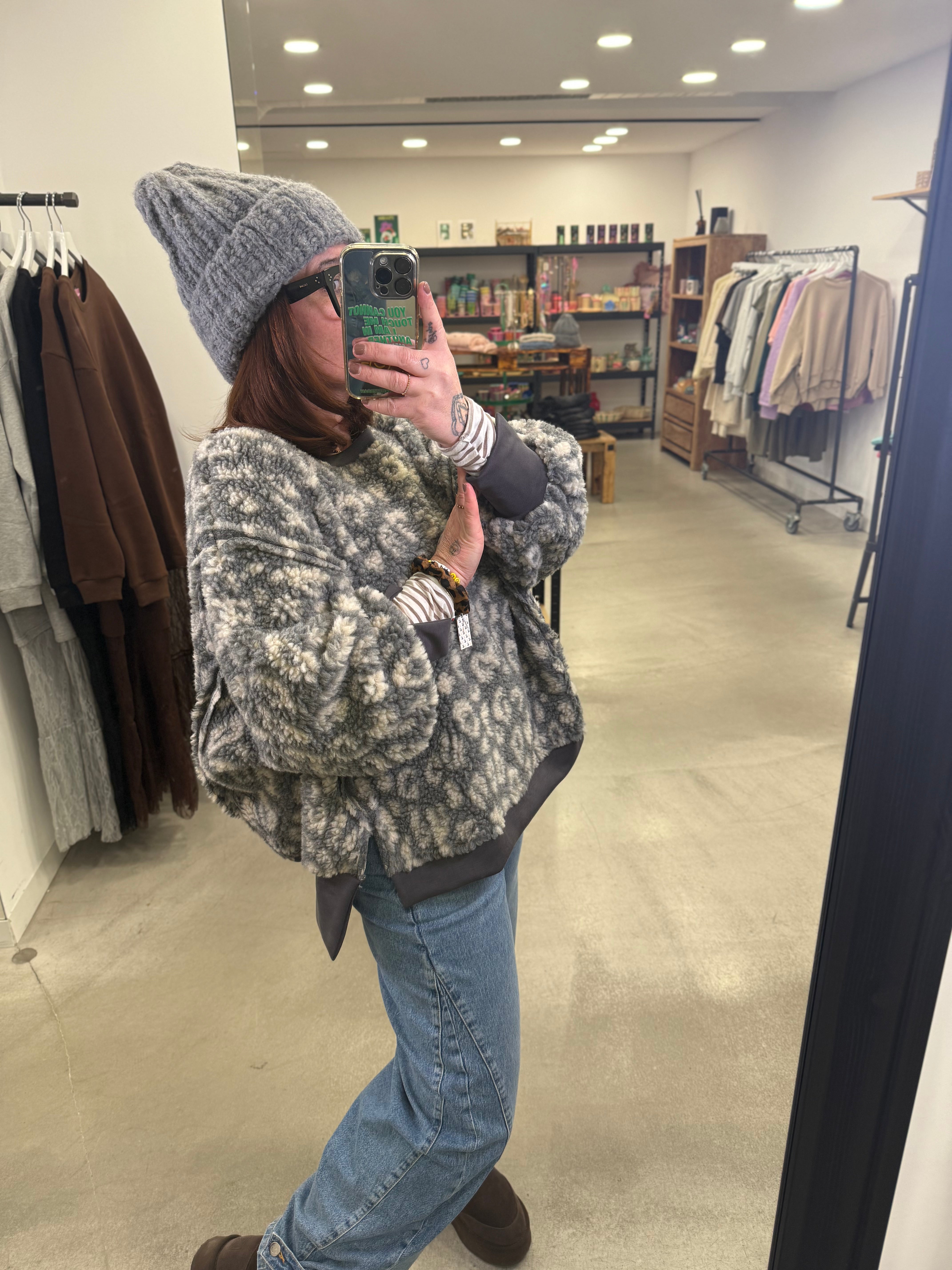 Pullover Teddy Leo grau