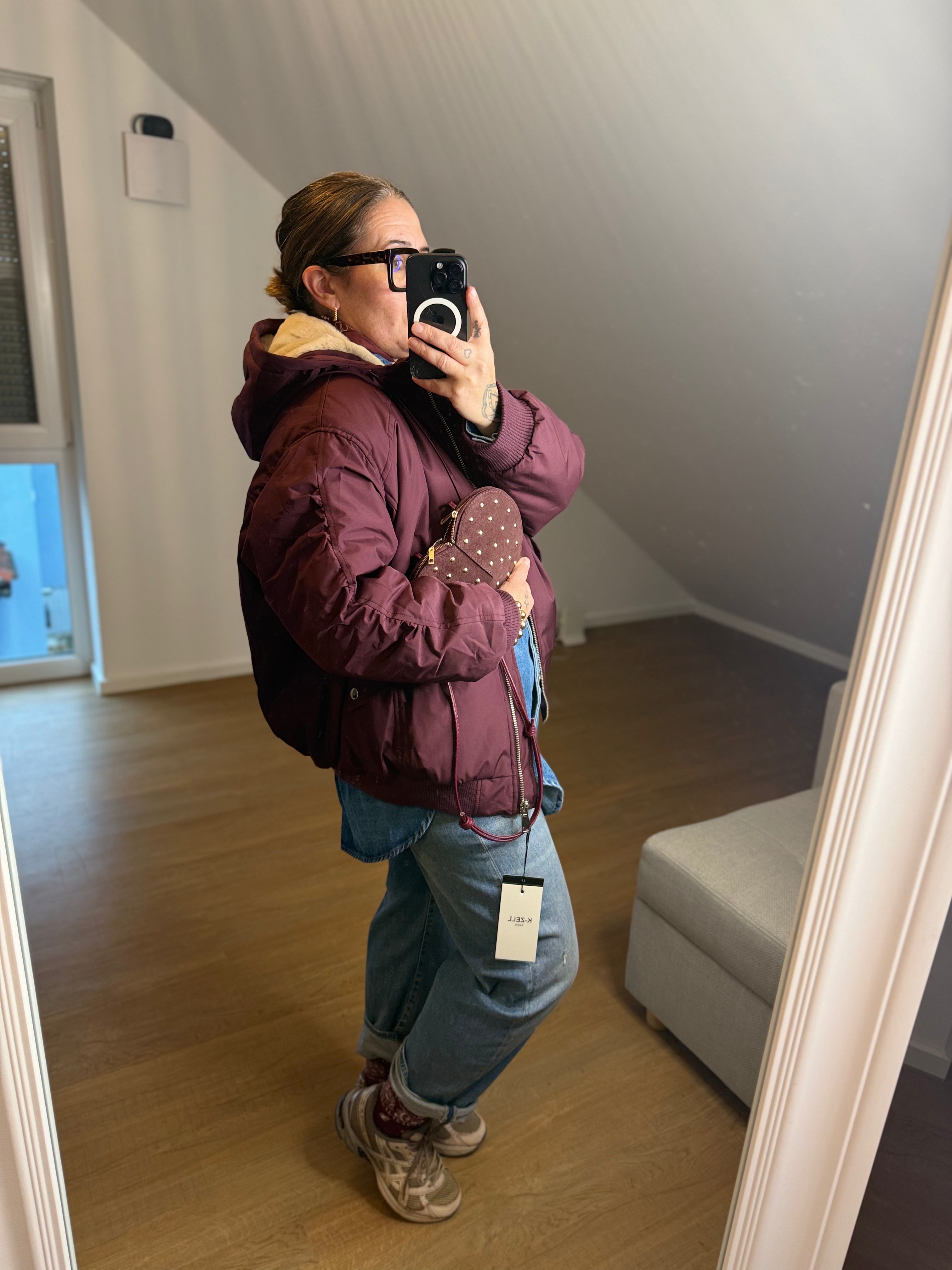 Jacke Bomber plüsch