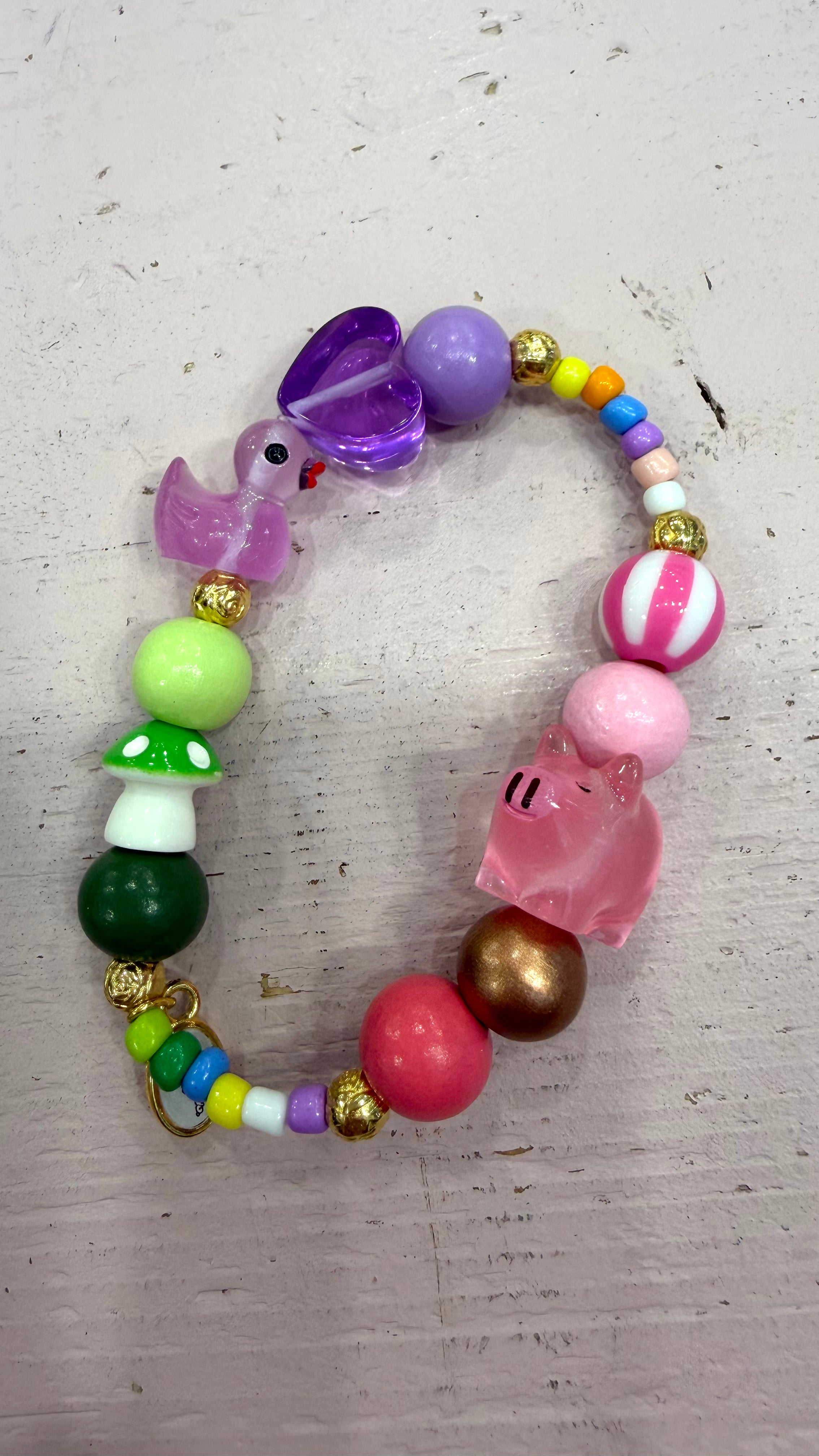 Armband Escapulario Schweinchen