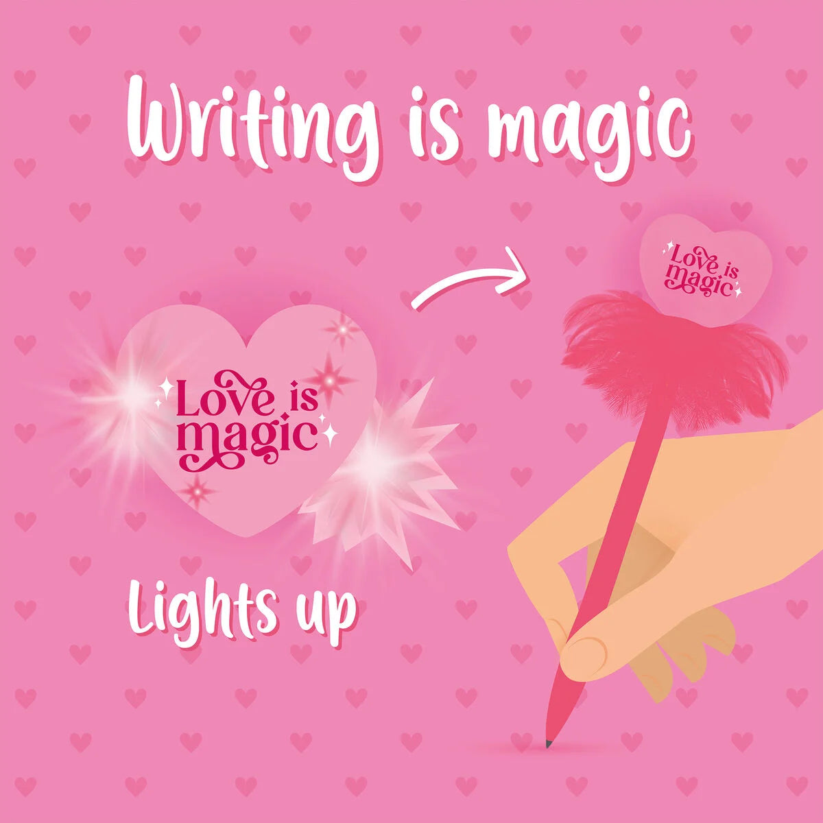 Legami Light-up Ballpoint Pen - Heart