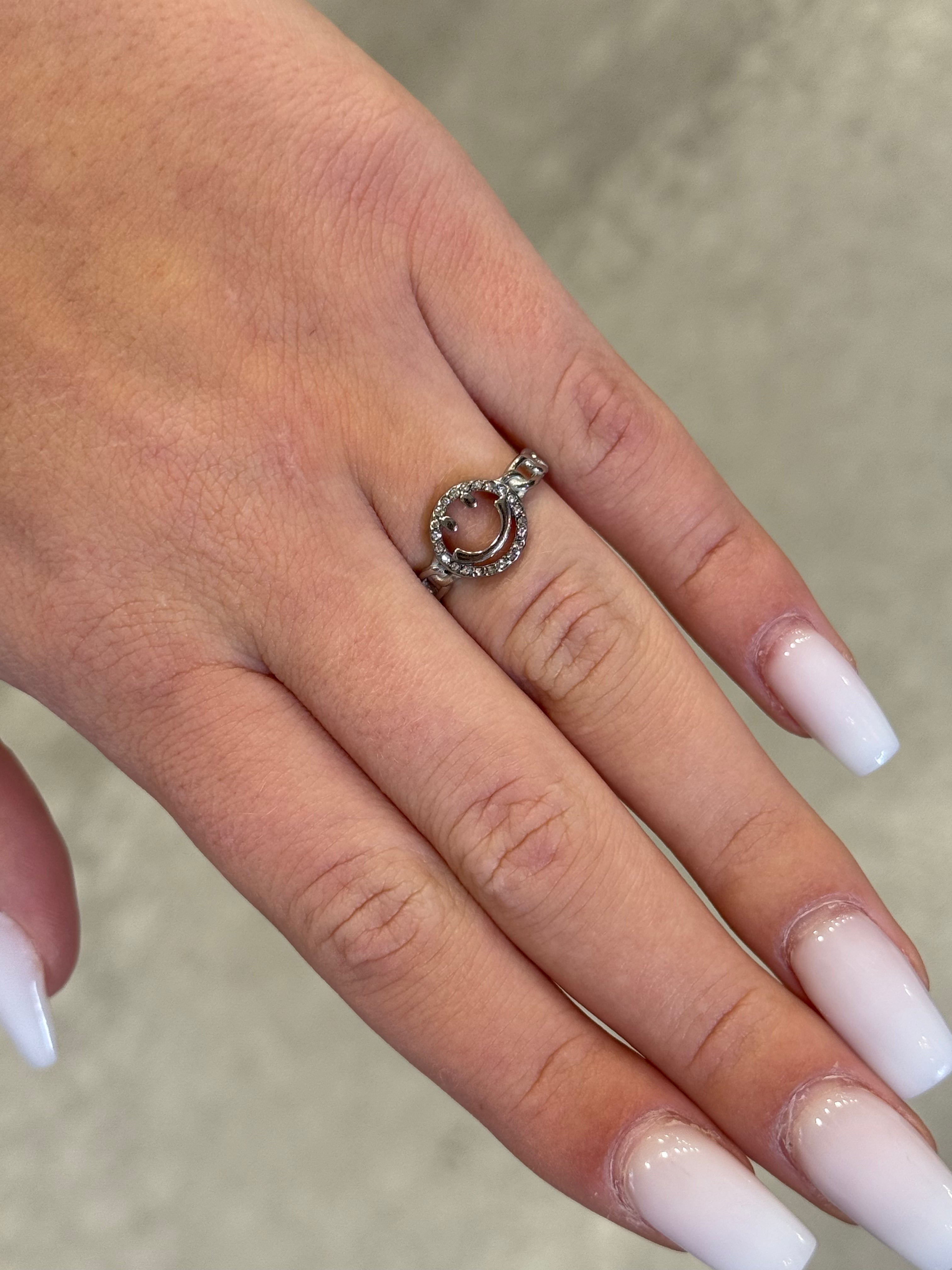 Ring Silber Glitzer