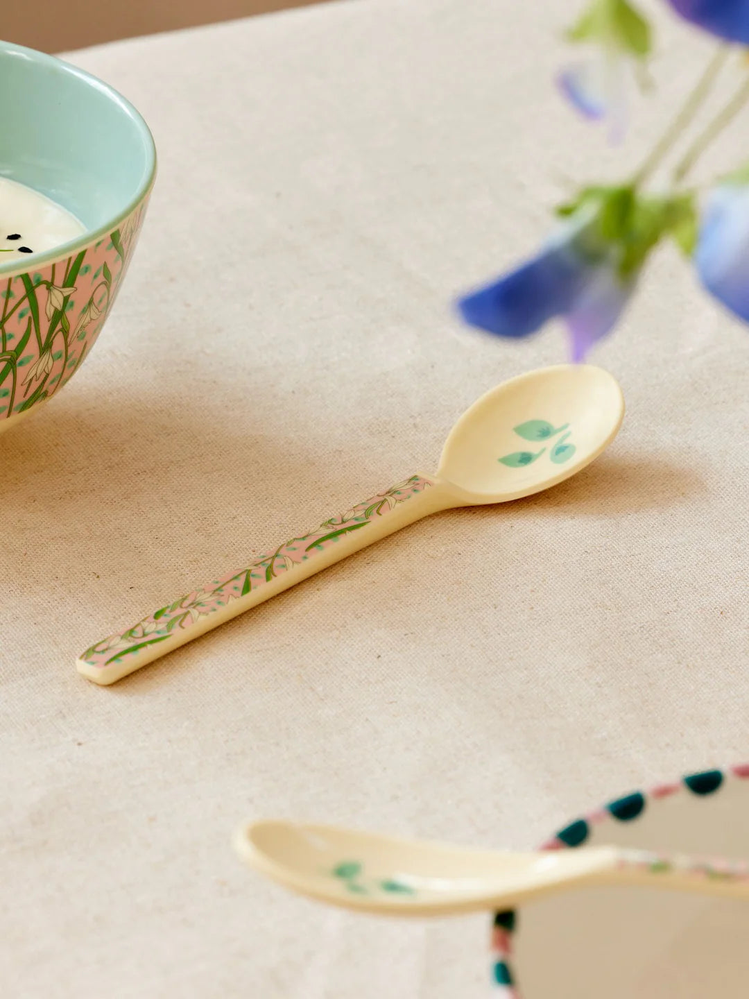 Rice Teelöffel - Hellrosa - New Snowdrop Print