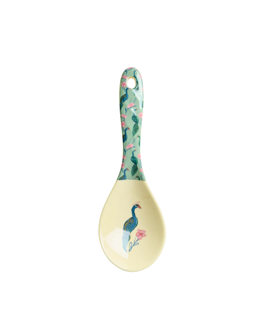 Rice Salatlöffel - Grün - Peacock Power Print
